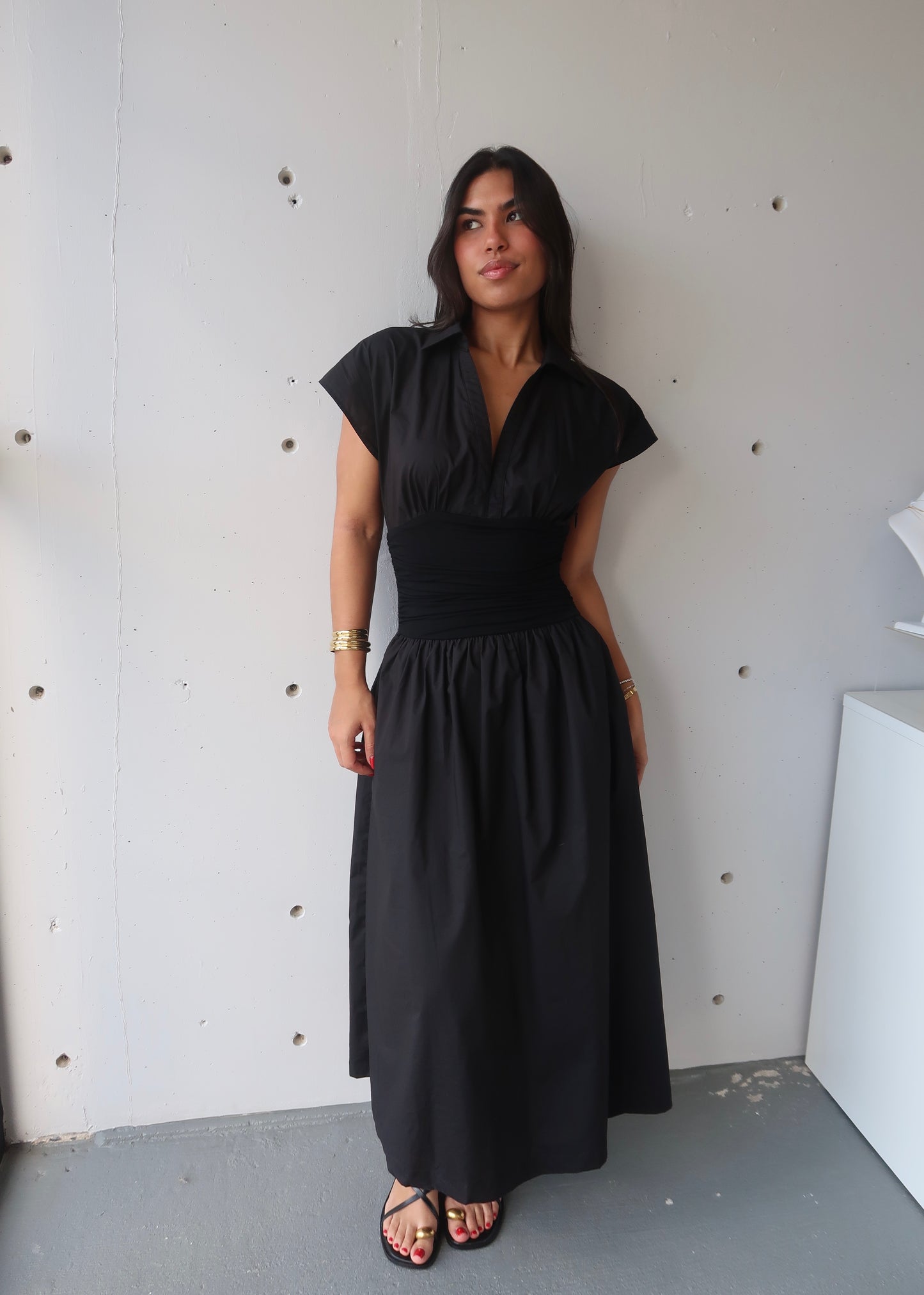 capri dress - black