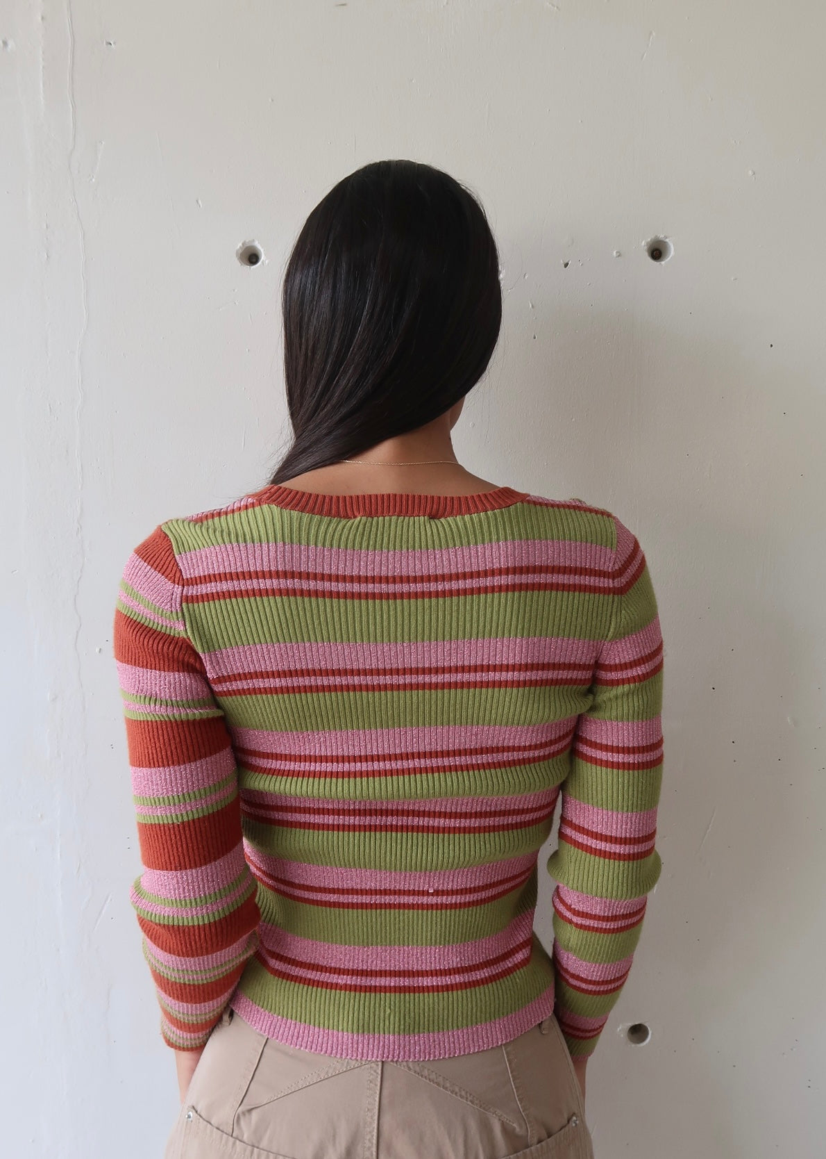 Long Sleeve Colorful Top