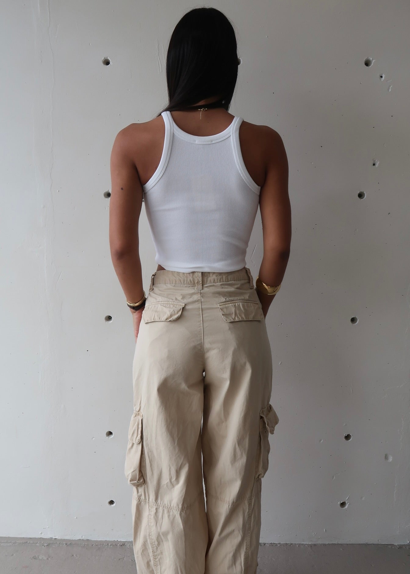 Beige Cargo Pants