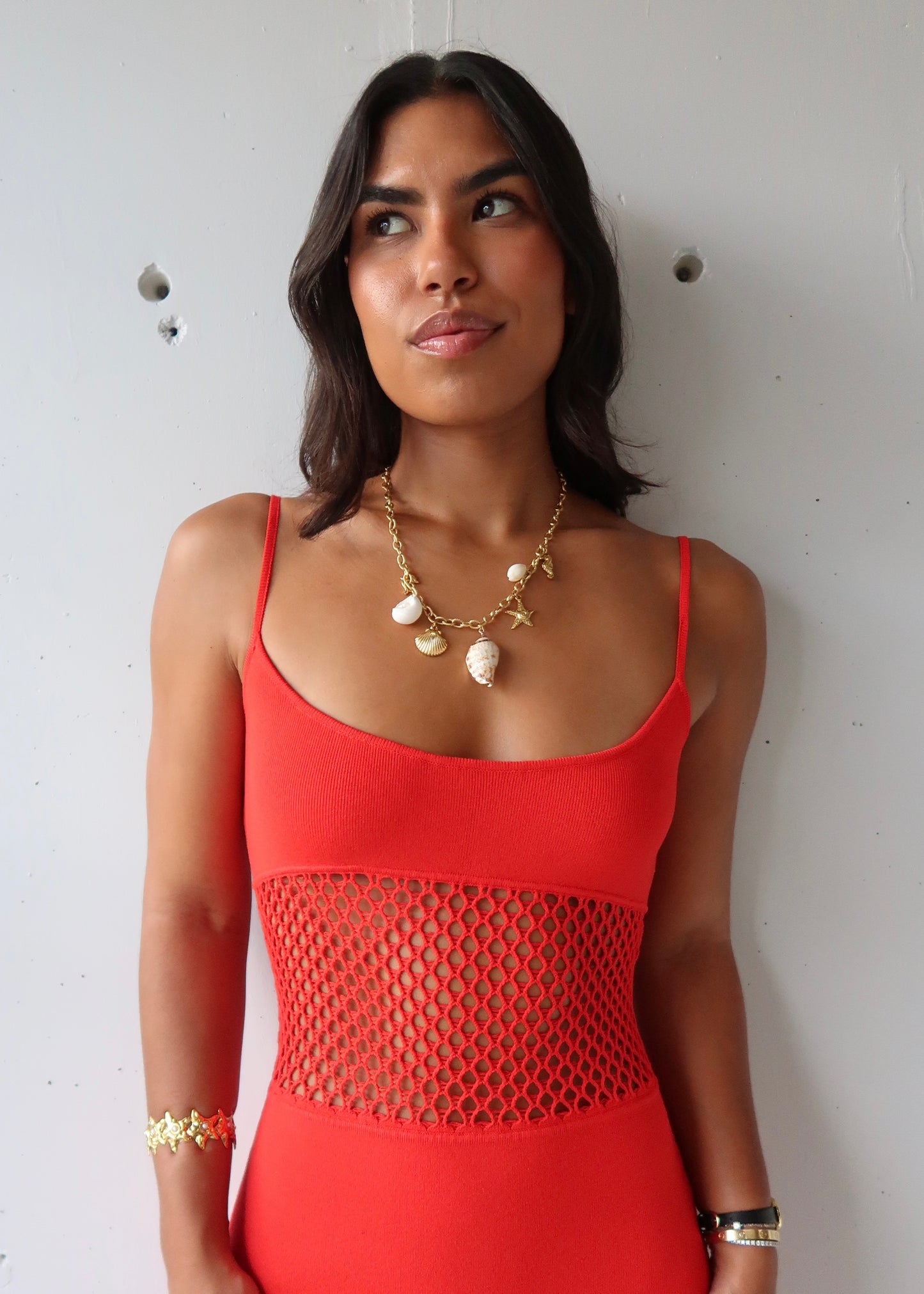 Sasha Red Mesh