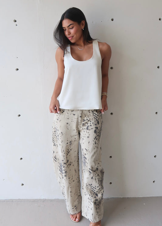 Saphira Silk Top - White