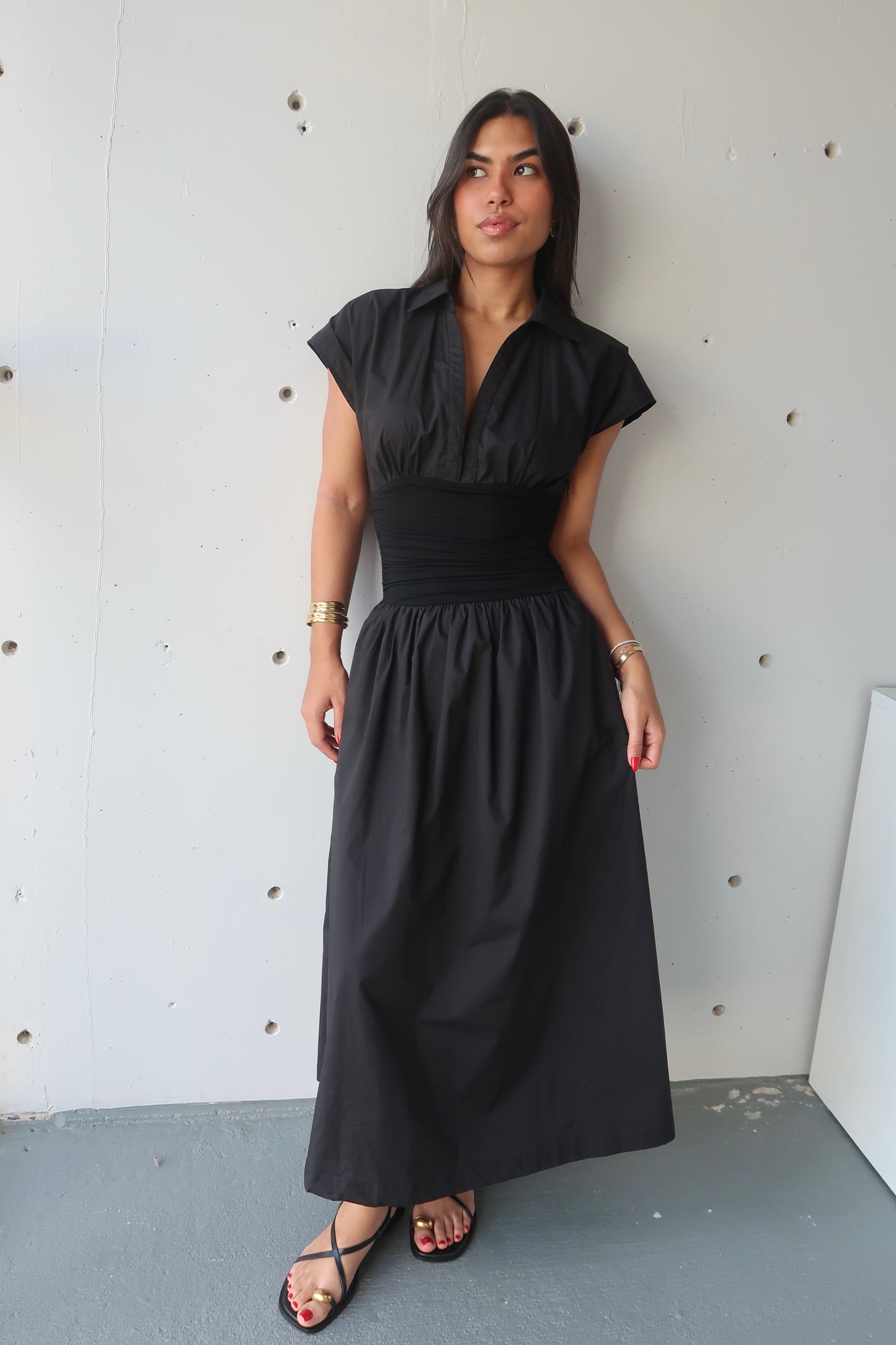 capri dress - black