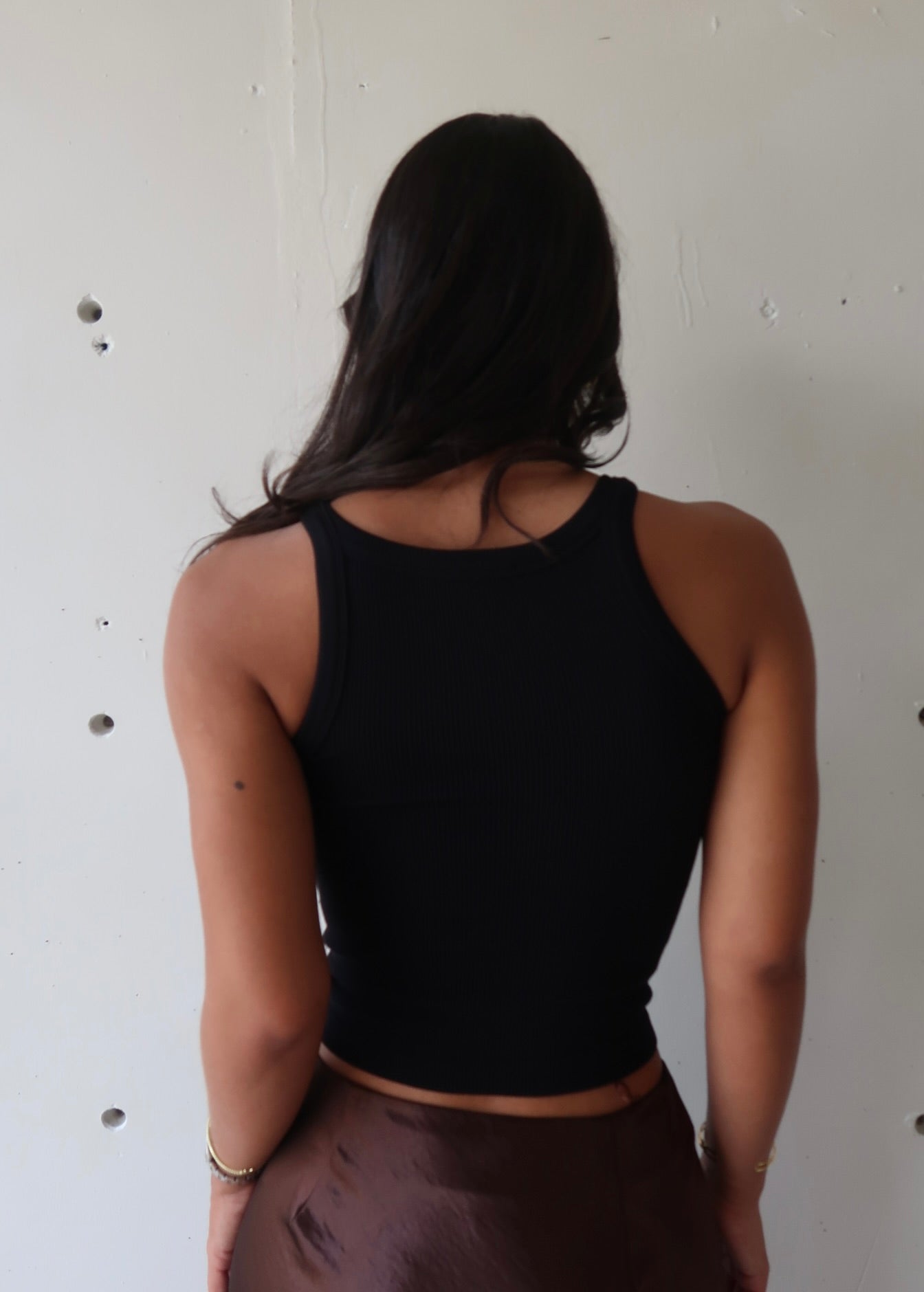 Ribbed Tank Top - Black
