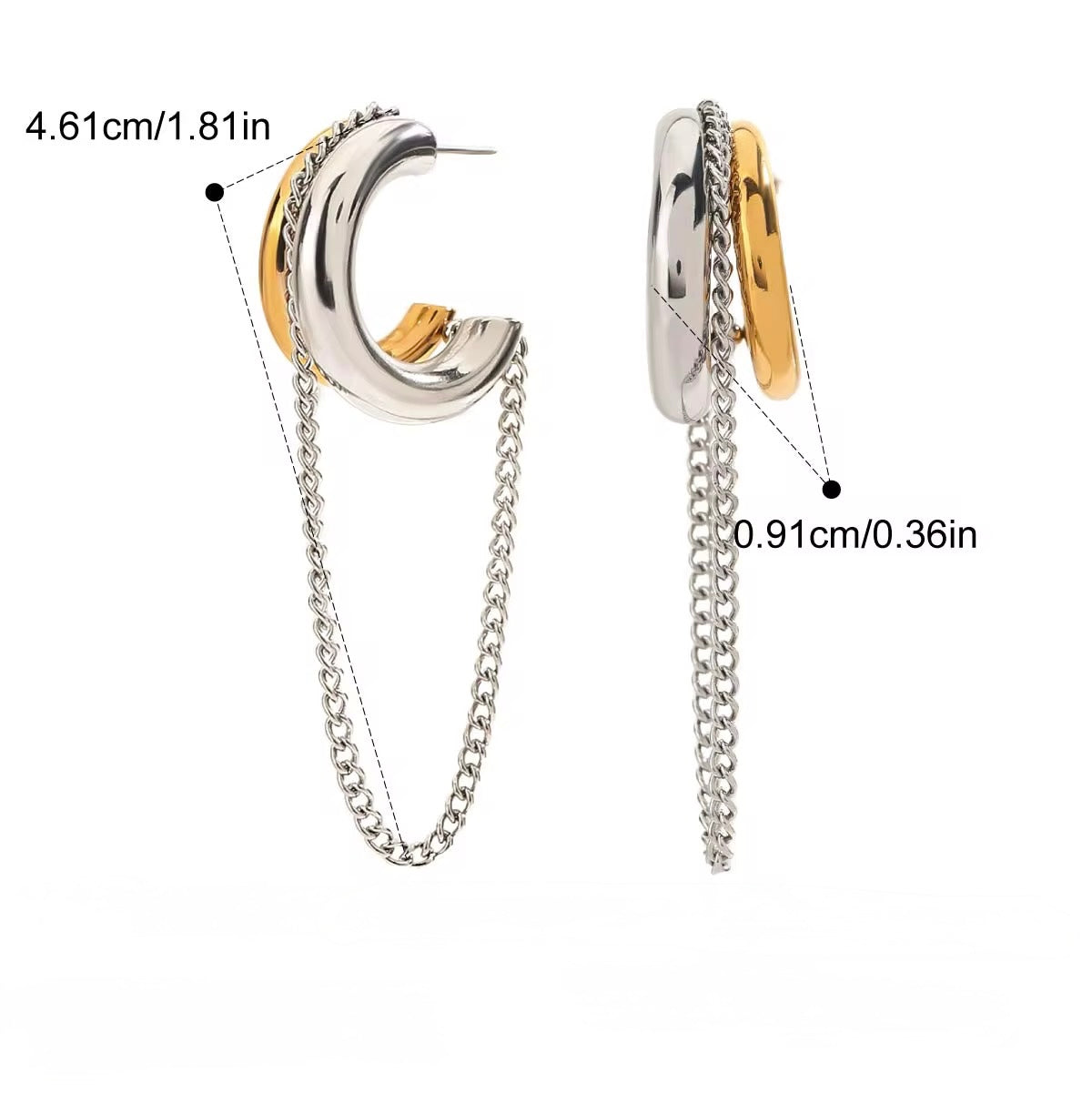 Leo Chain Earrings - Morena Lucía