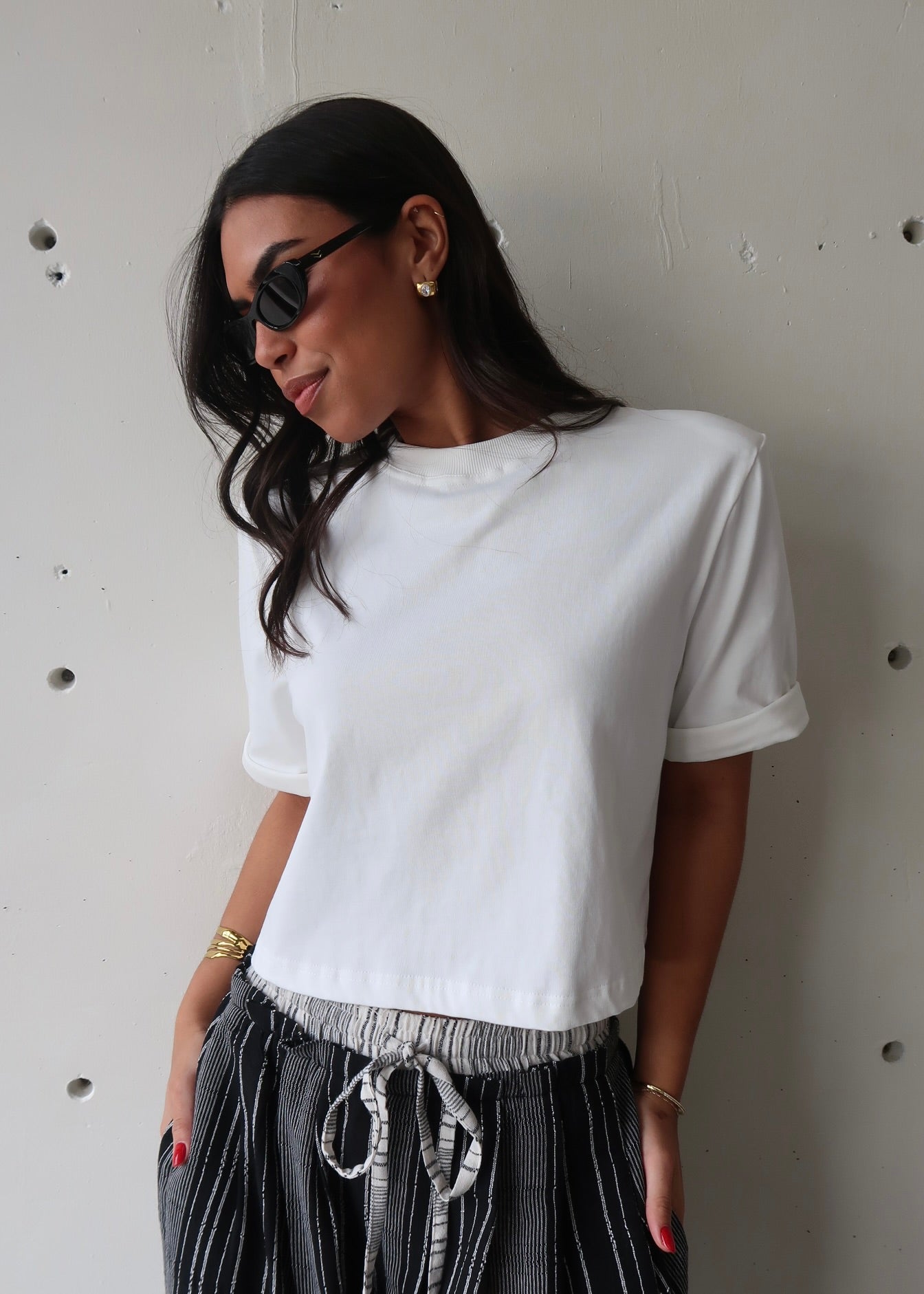 Classic Box Crop White - Morena Lucía