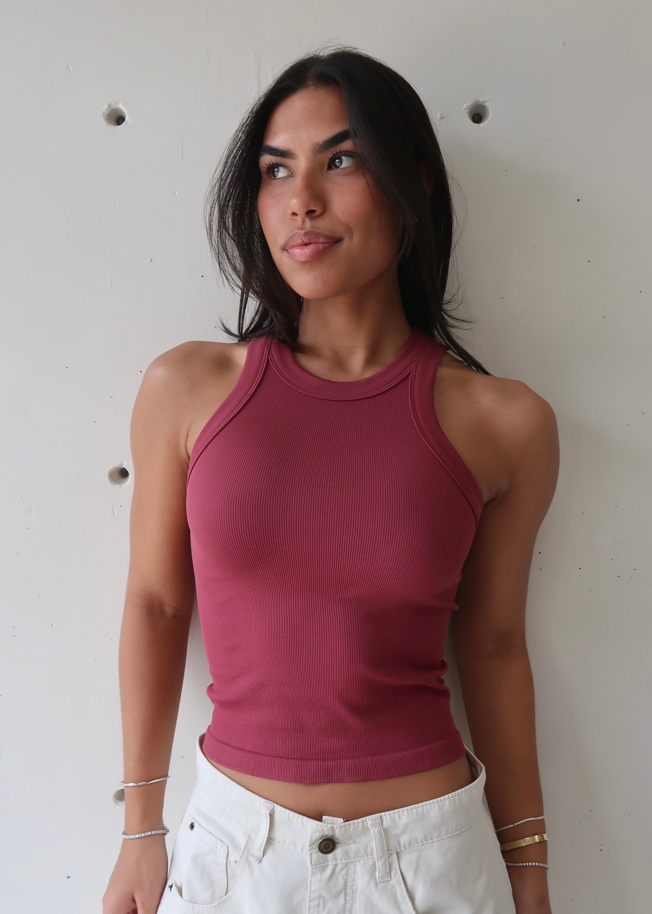 Eva Basic Top Burgandy