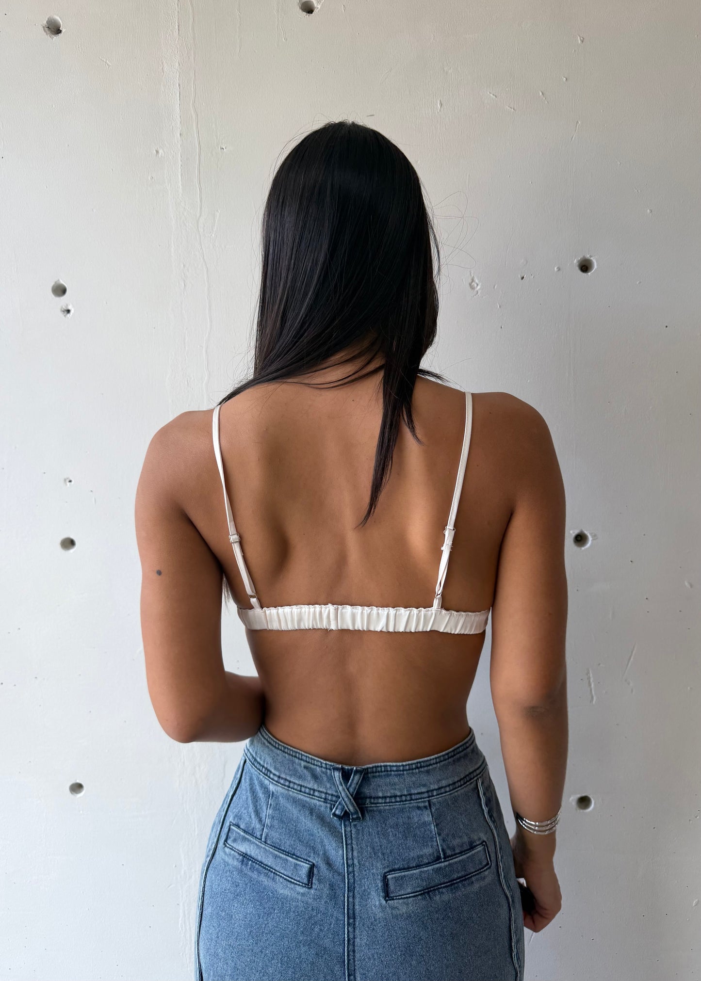 Néa Satin Bralette - Off White