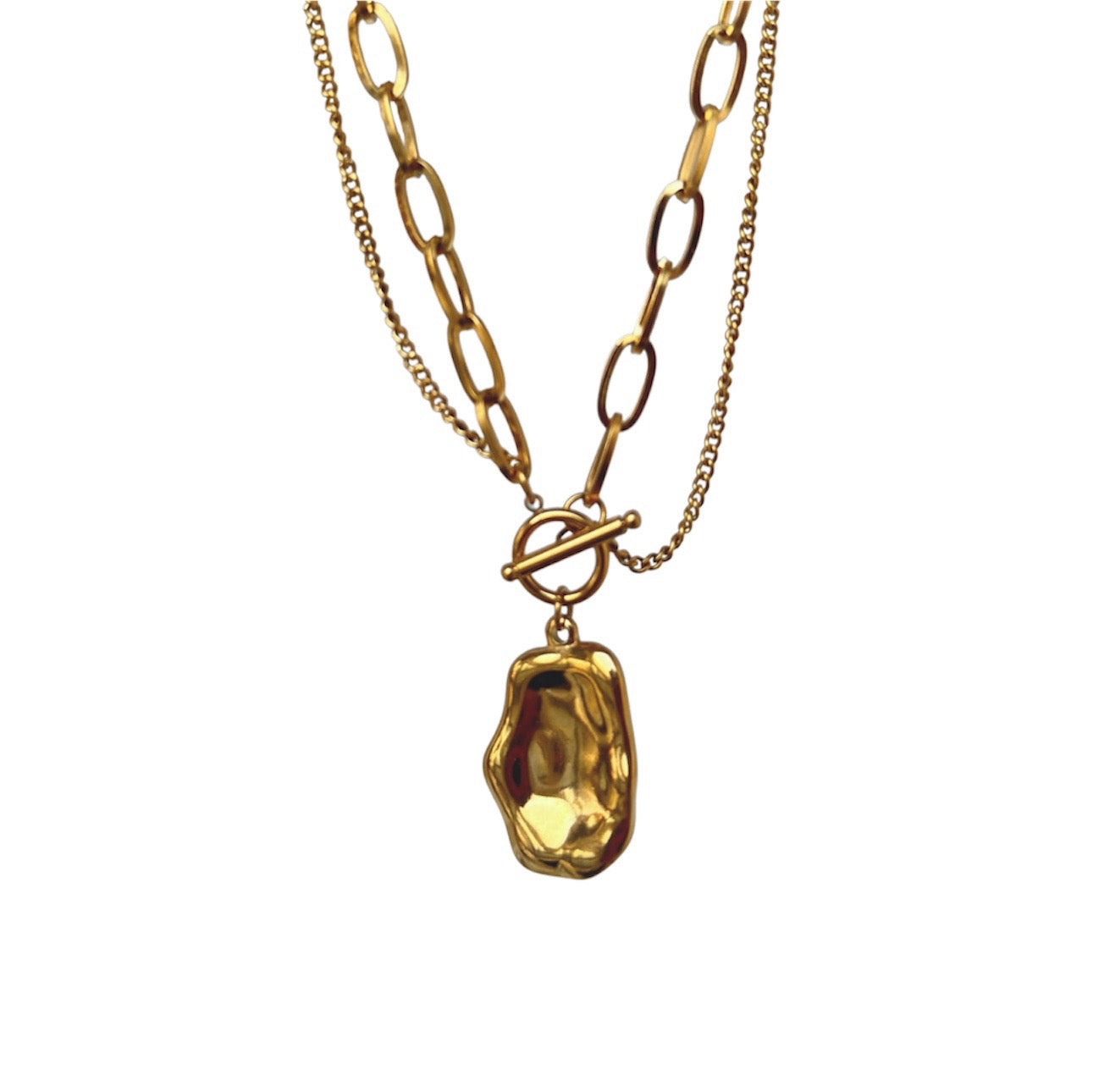 briana double necklace