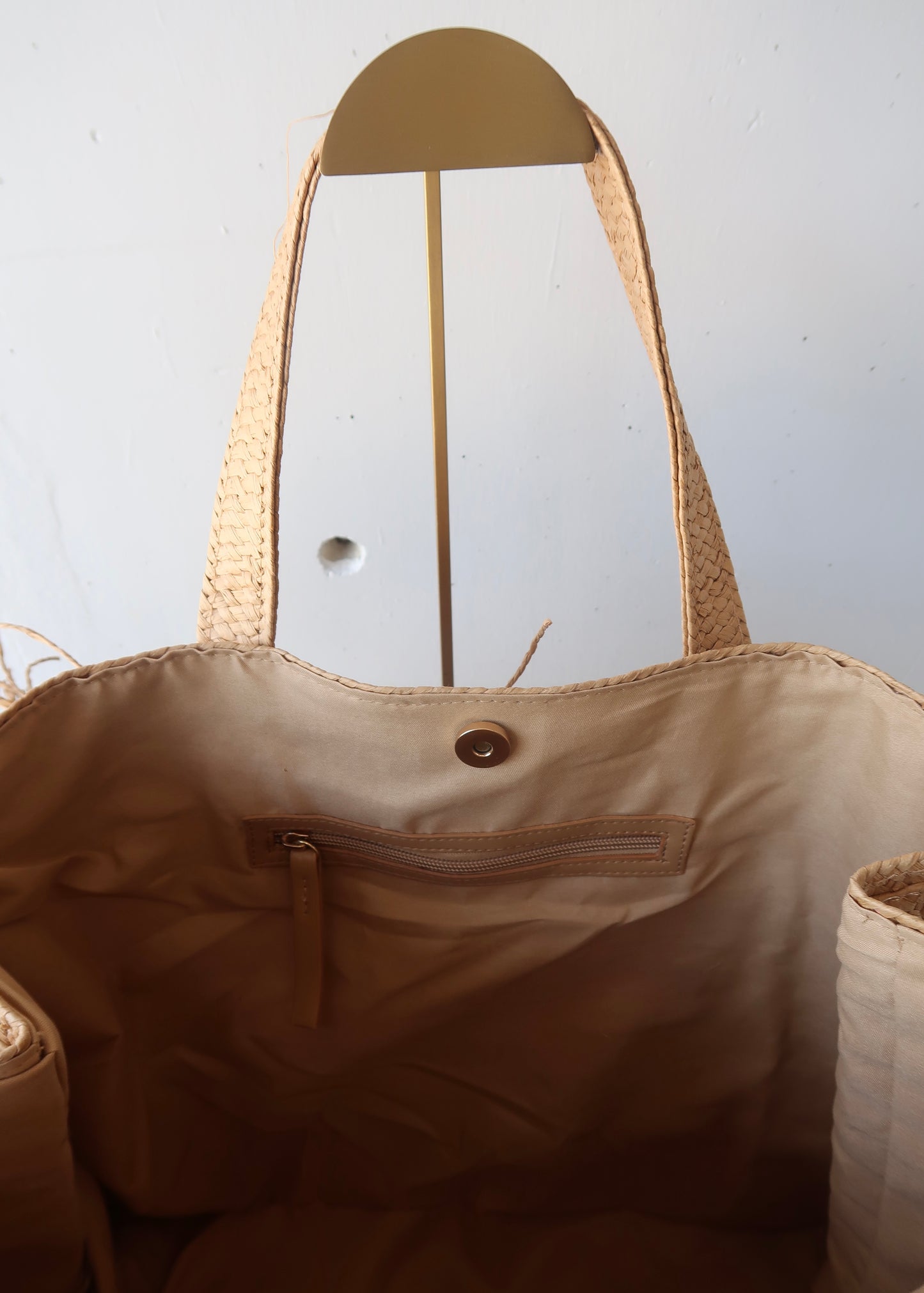 bali beach bag - tan