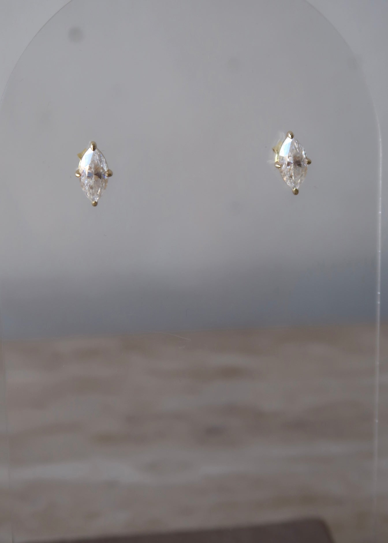 Marquise Moissanite Studs