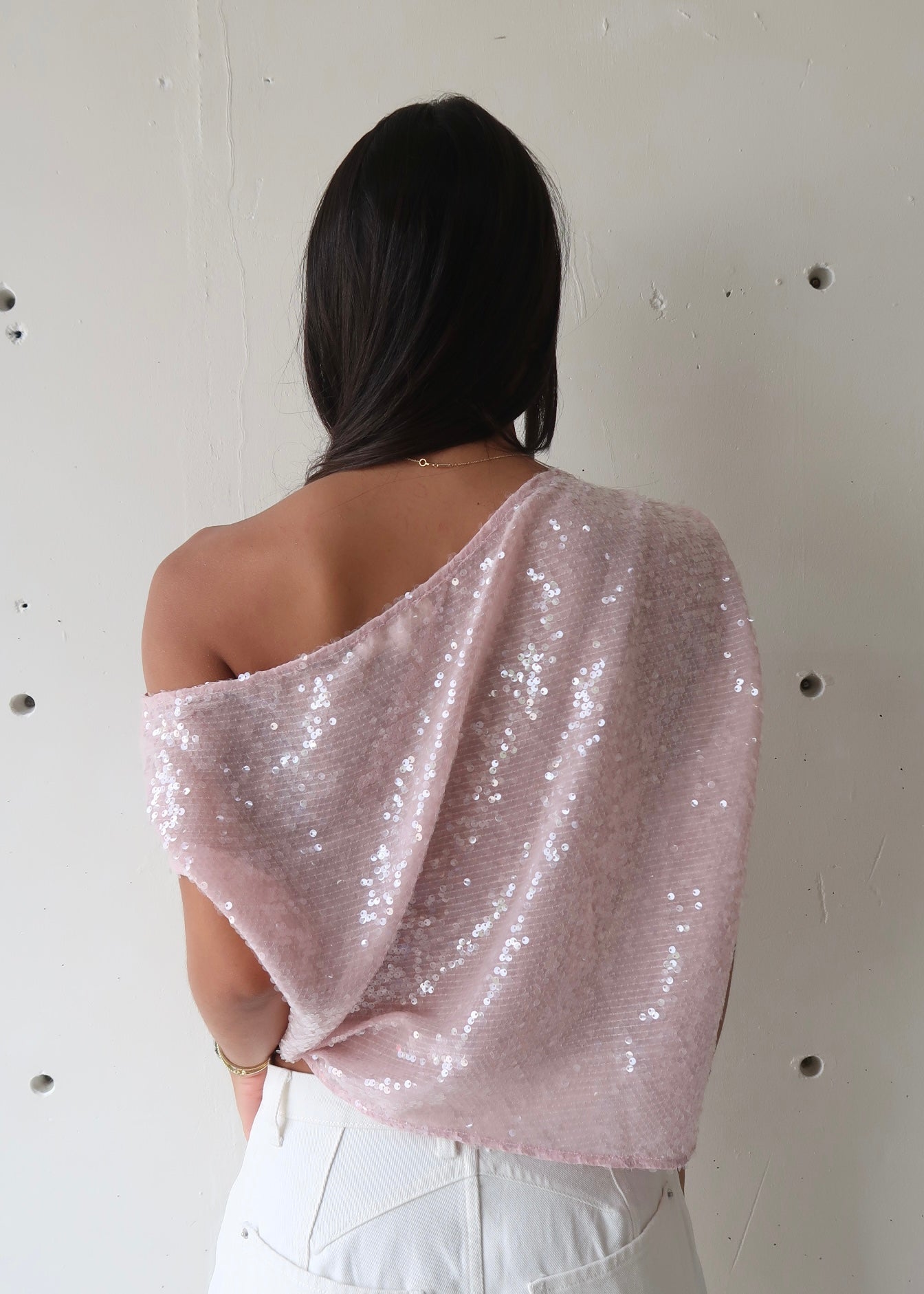 Sequins Pink Top