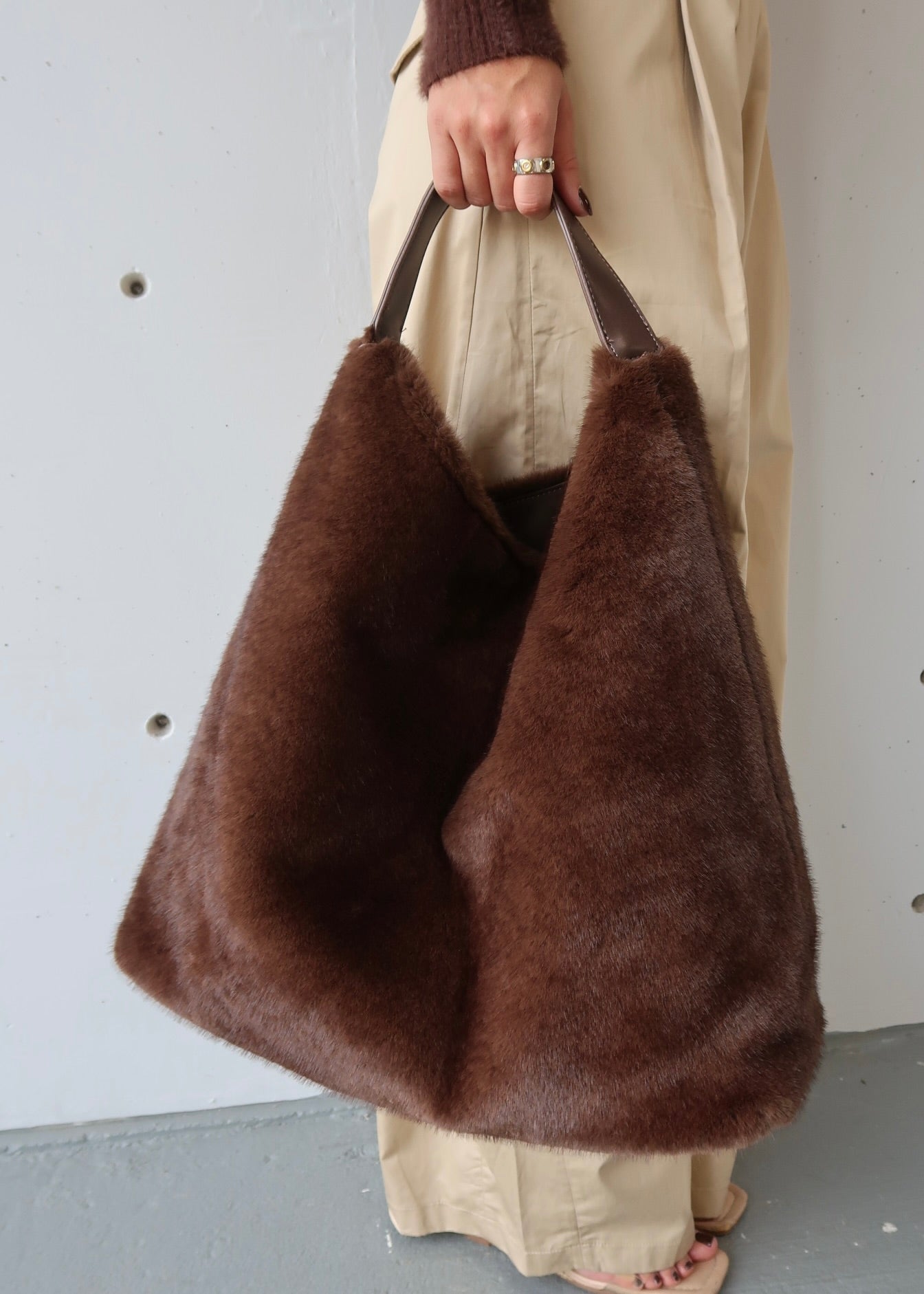 Mocha Plush Tote