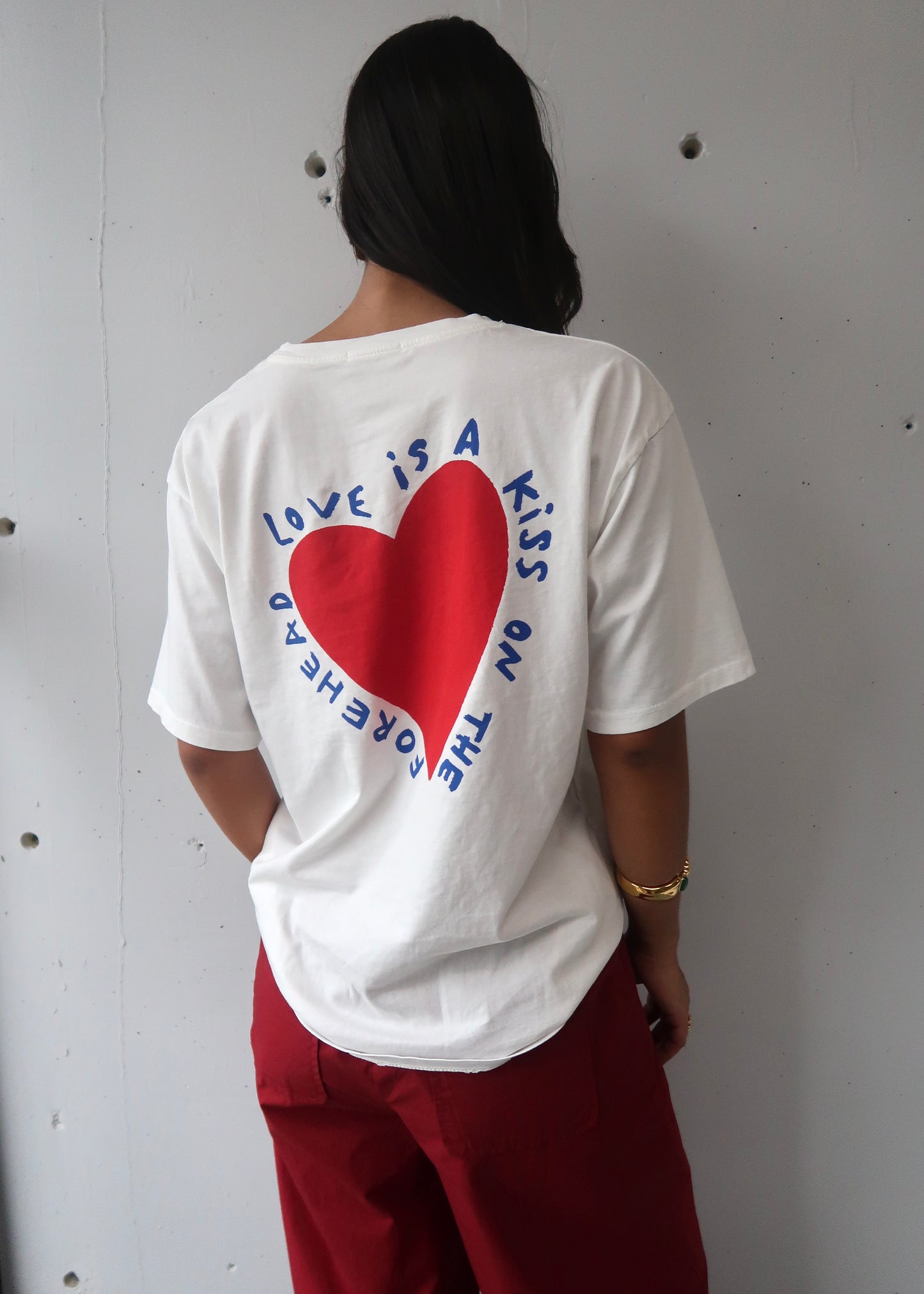 love is a kiss of the forehead t-shirt