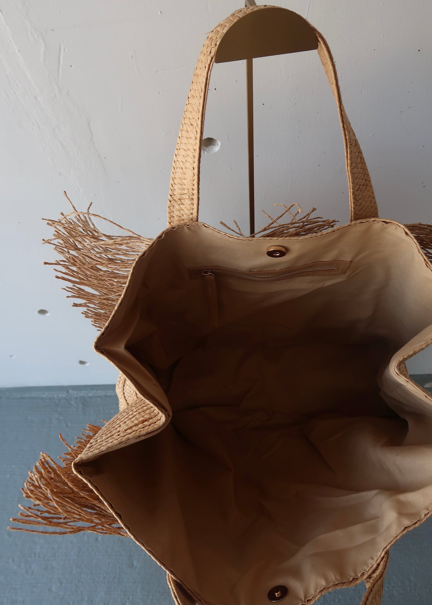 bali beach bag - tan
