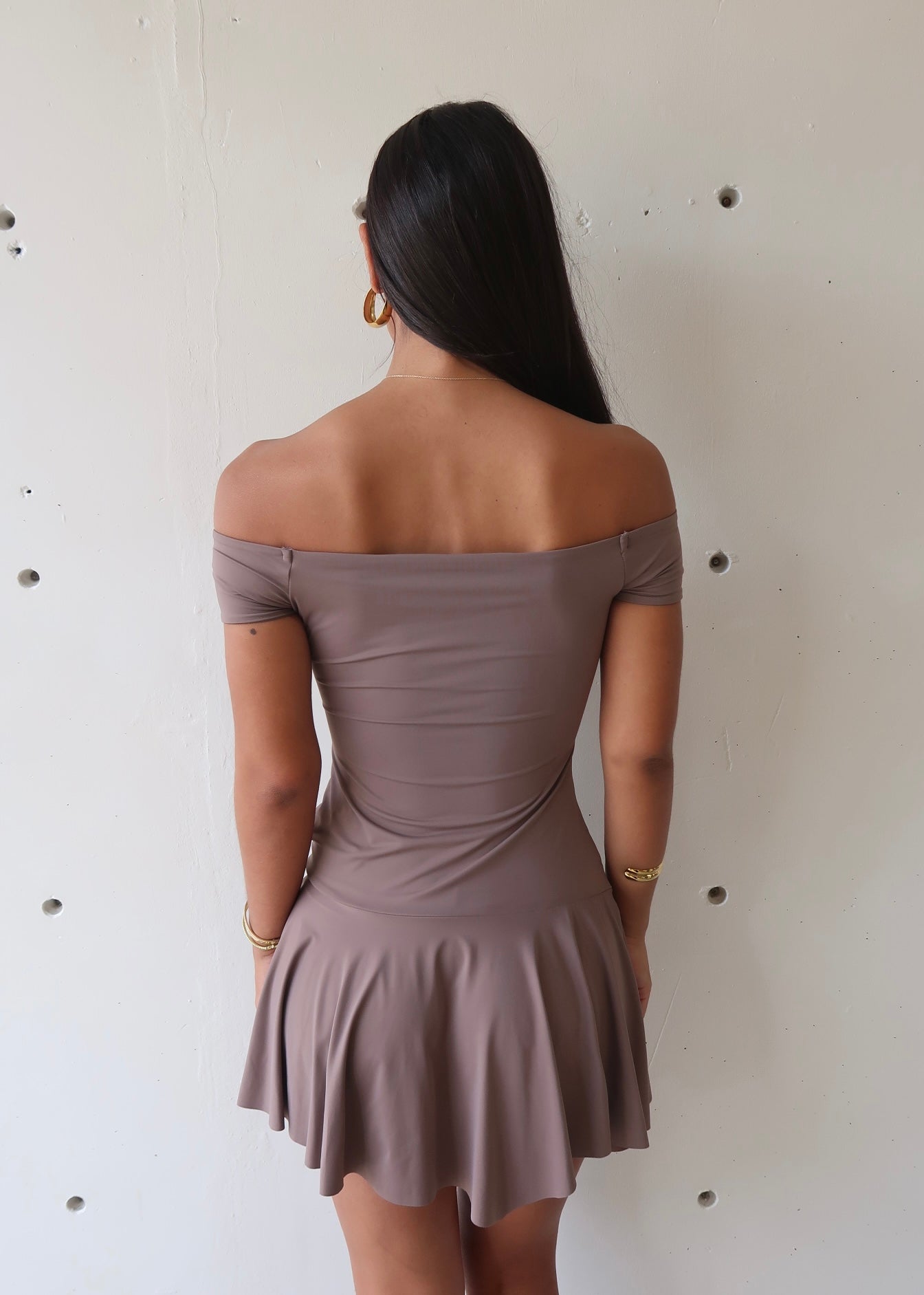 Taupe Flowy Dress