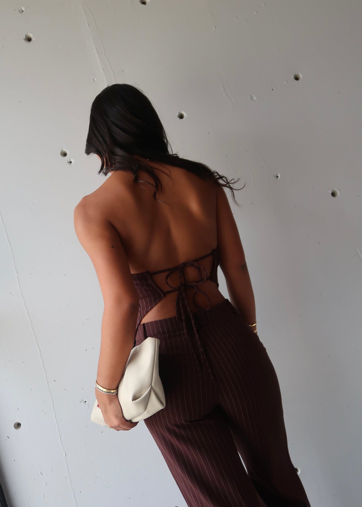 Valeria Pinstripe Set