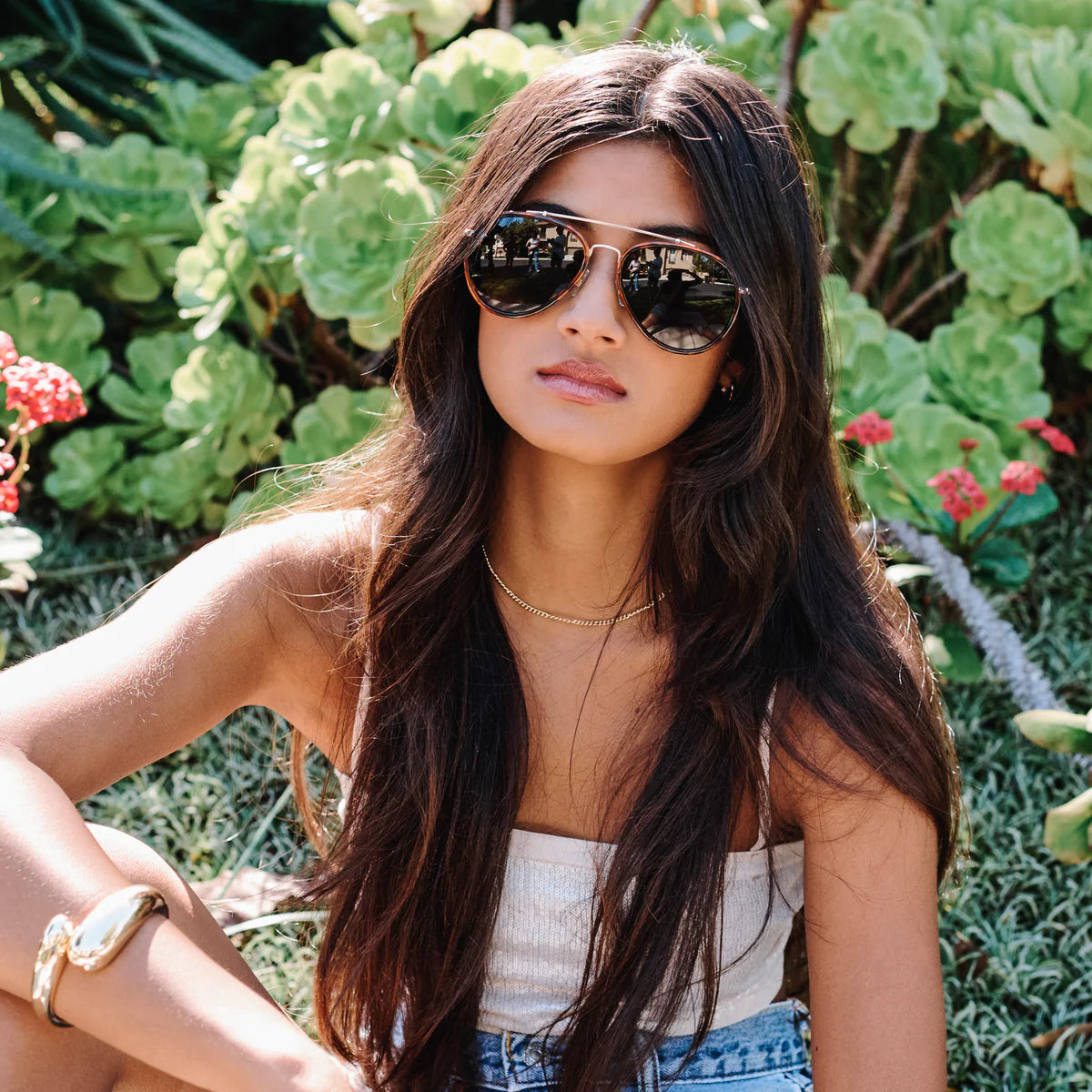 Tatum Tort/Green Sunglasses - Morena Lucía