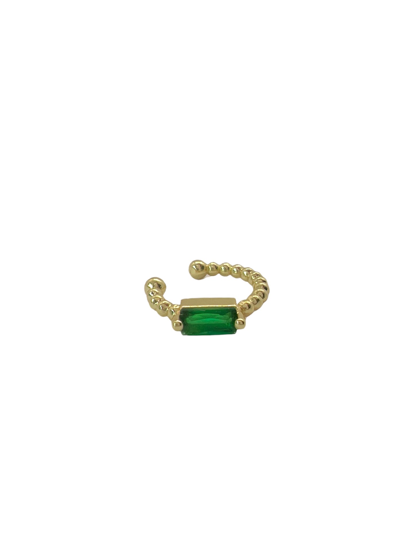 emerald ear cuff