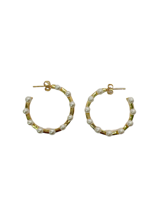 lina pearl hoops