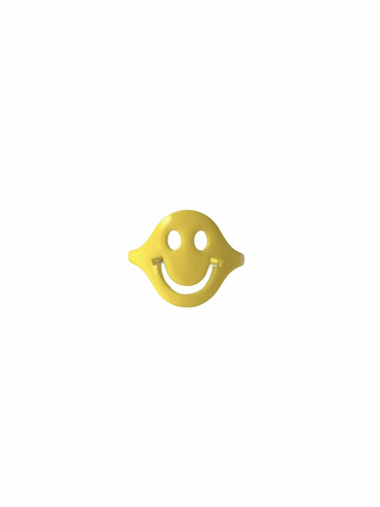 funky smiley ring - yellow - Morena Lucía