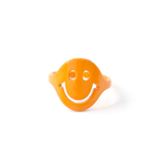 funky smiley ring - orange - Morena Lucía