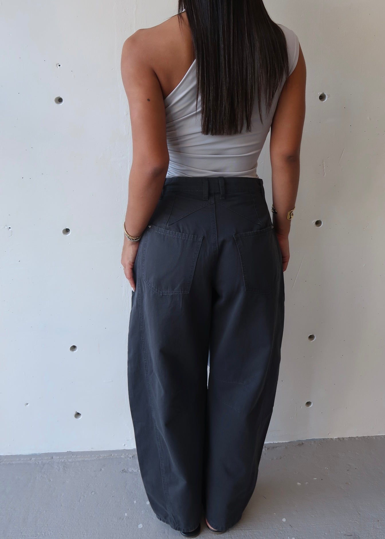 Angelie Barrel Pant - Vintage Navy - Morena Lucía