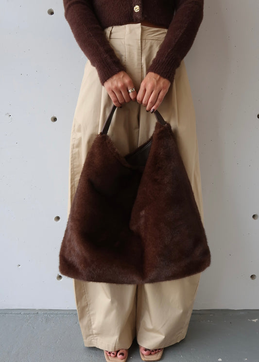 Mocha Plush Tote