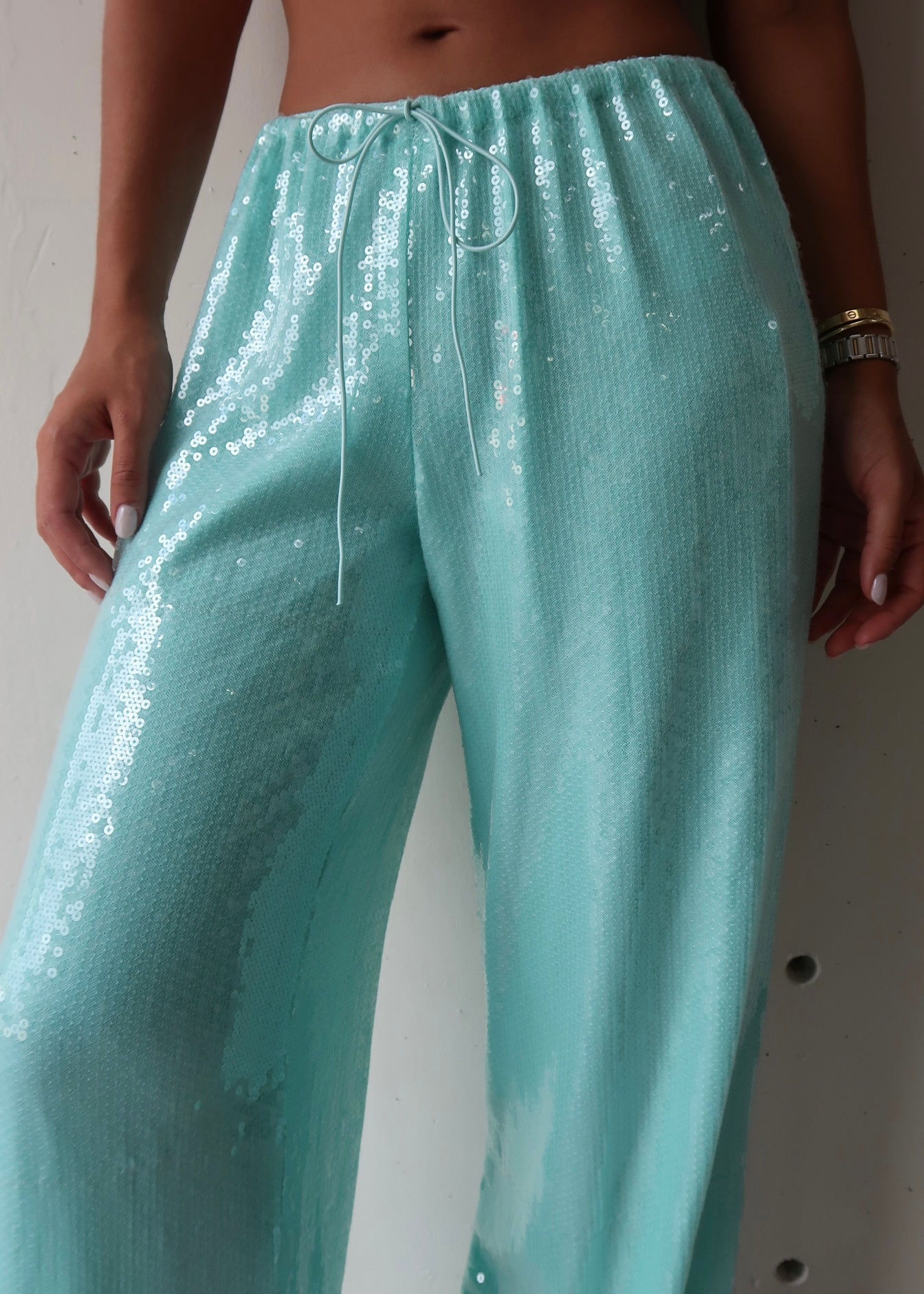 Sequins Blue Pant