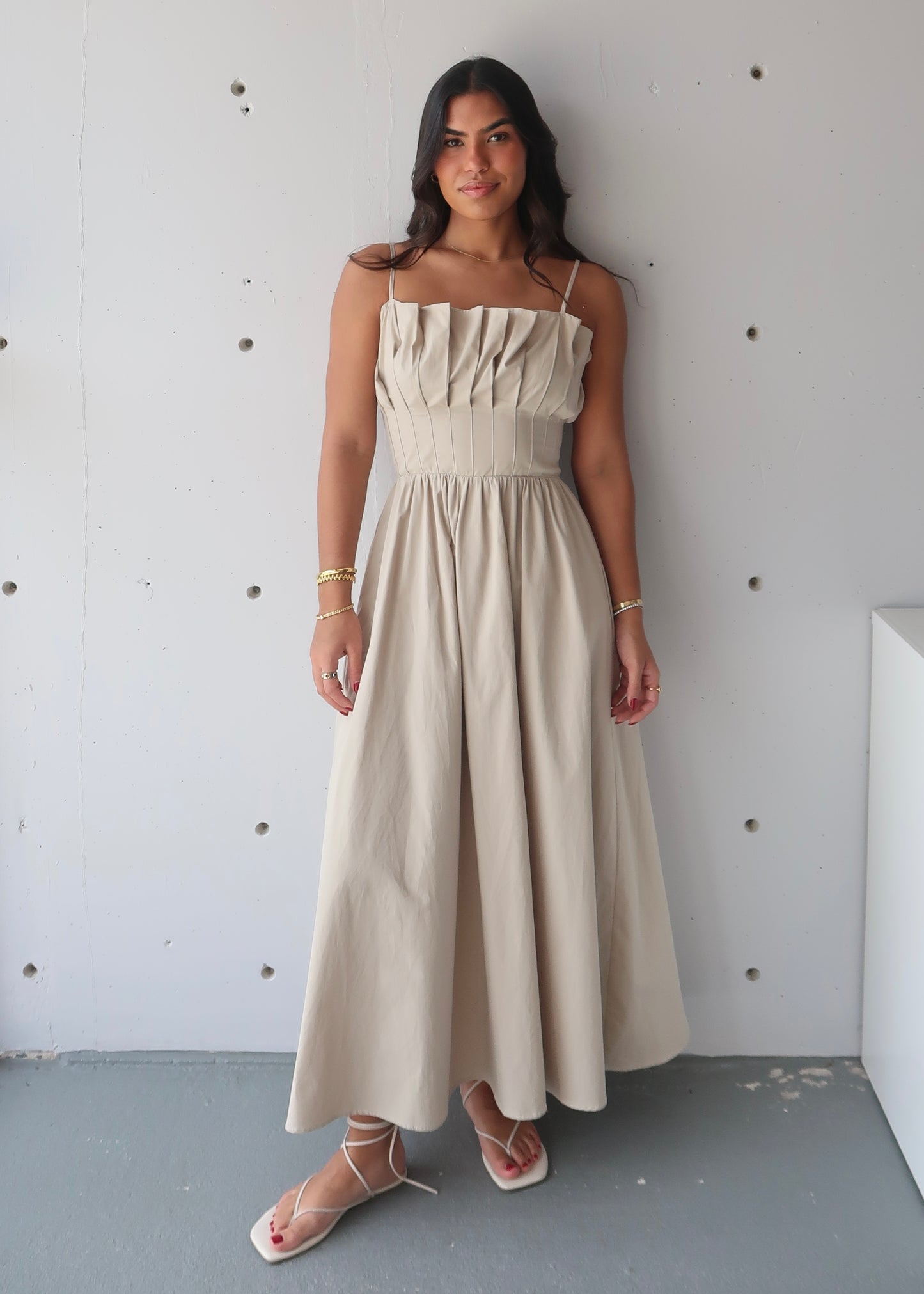 Mila Pleated Dress