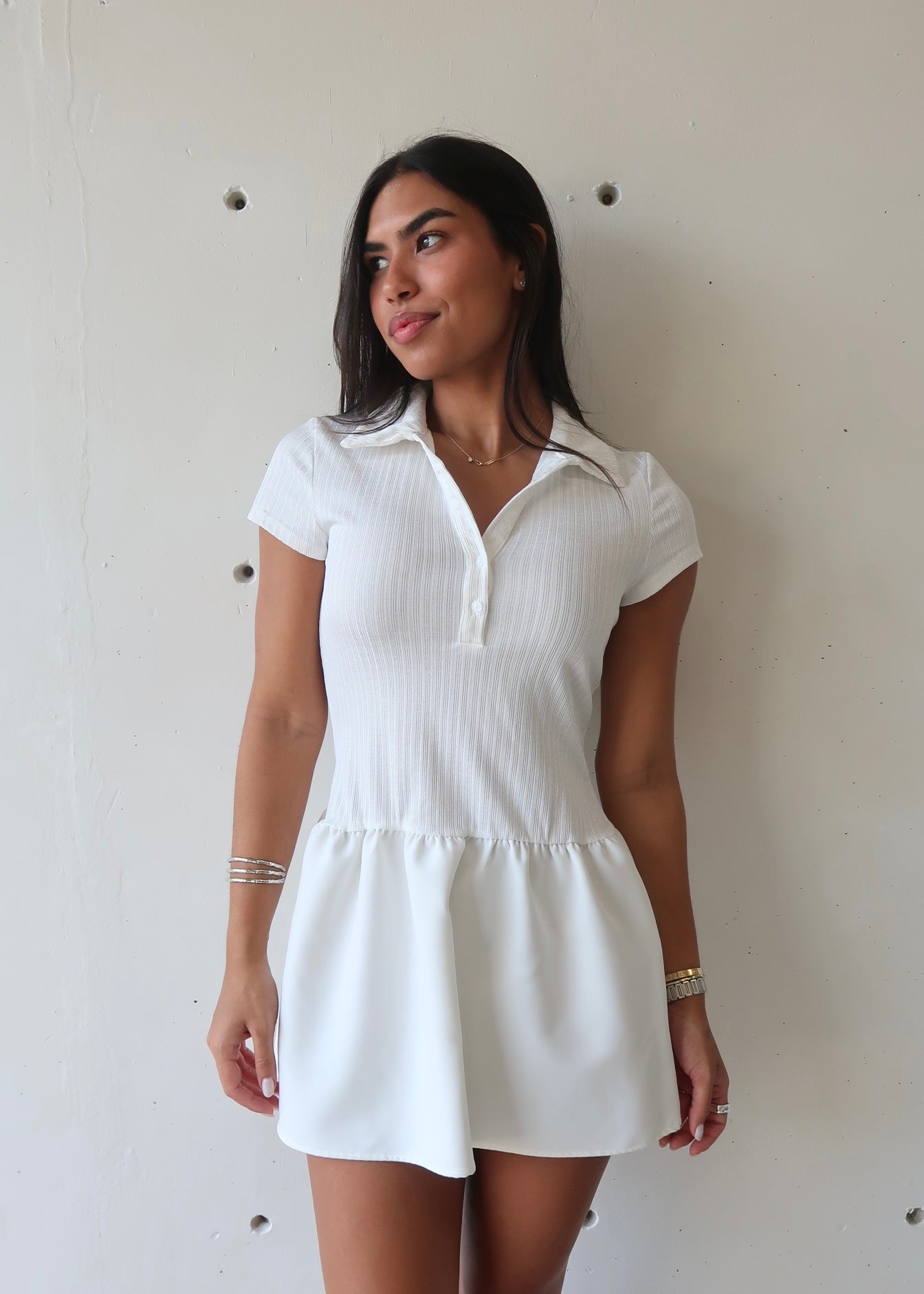 White Polo Dress