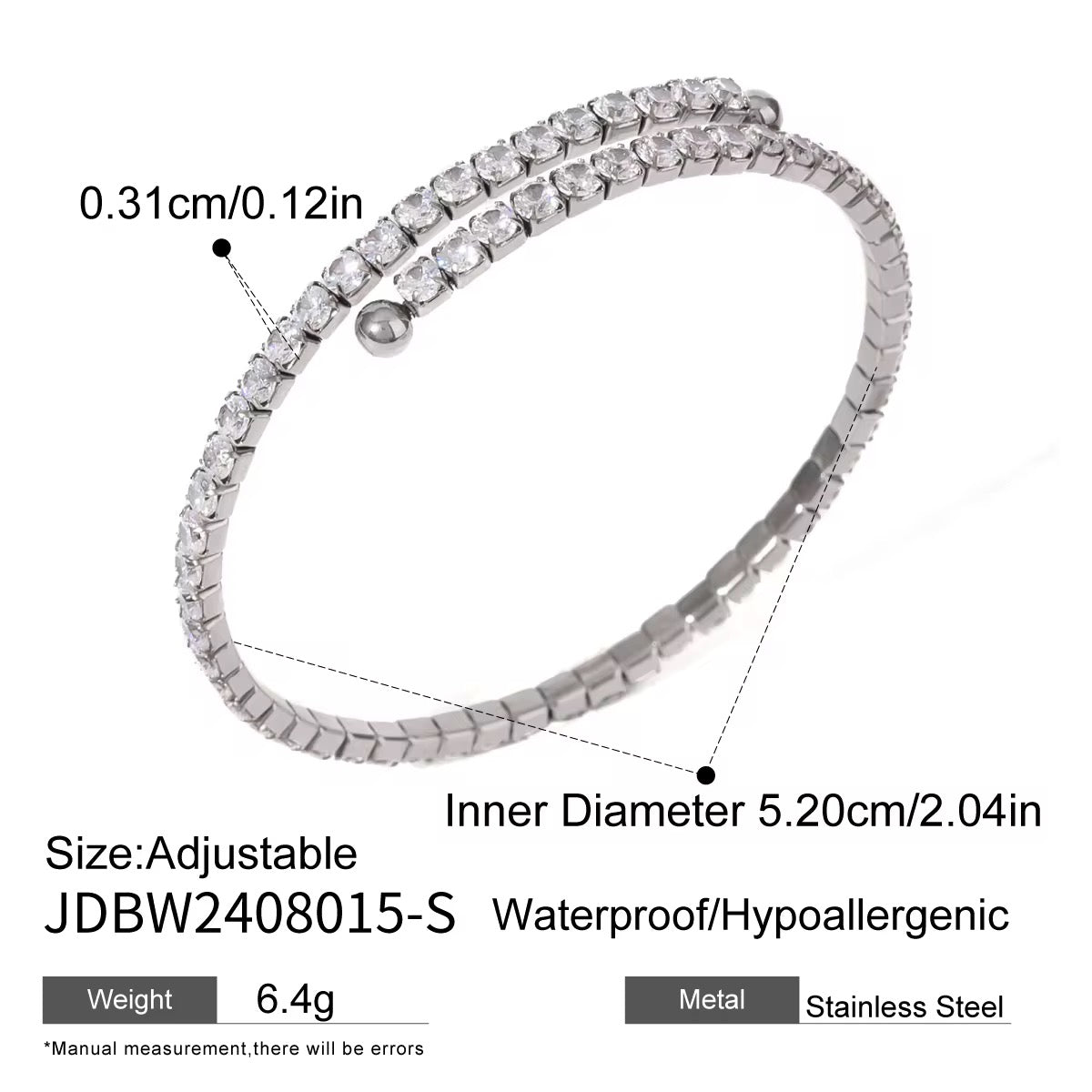 Anika Tennis Bracelet Silver - Morena Lucía