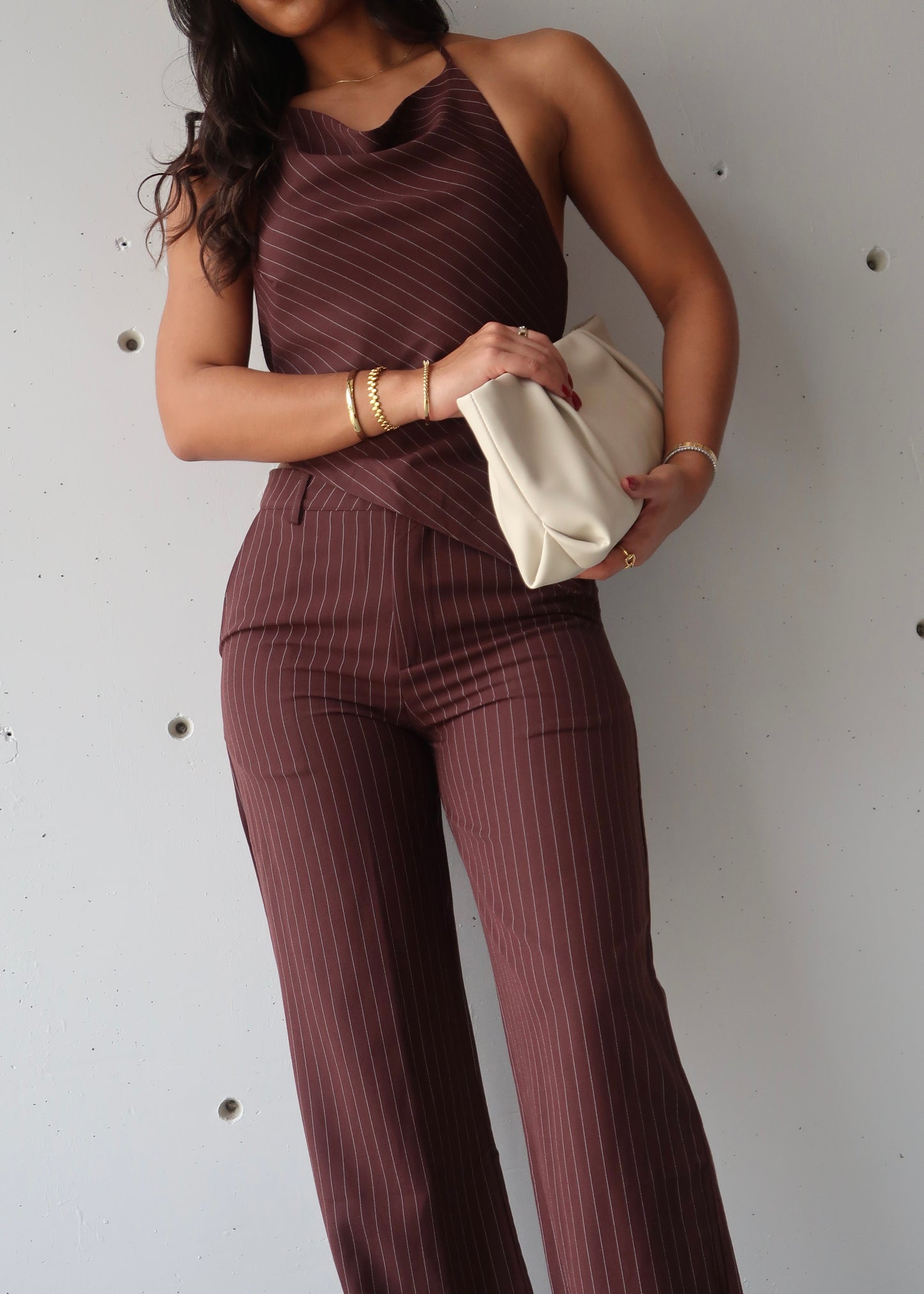 Valeria Pinstripe Set