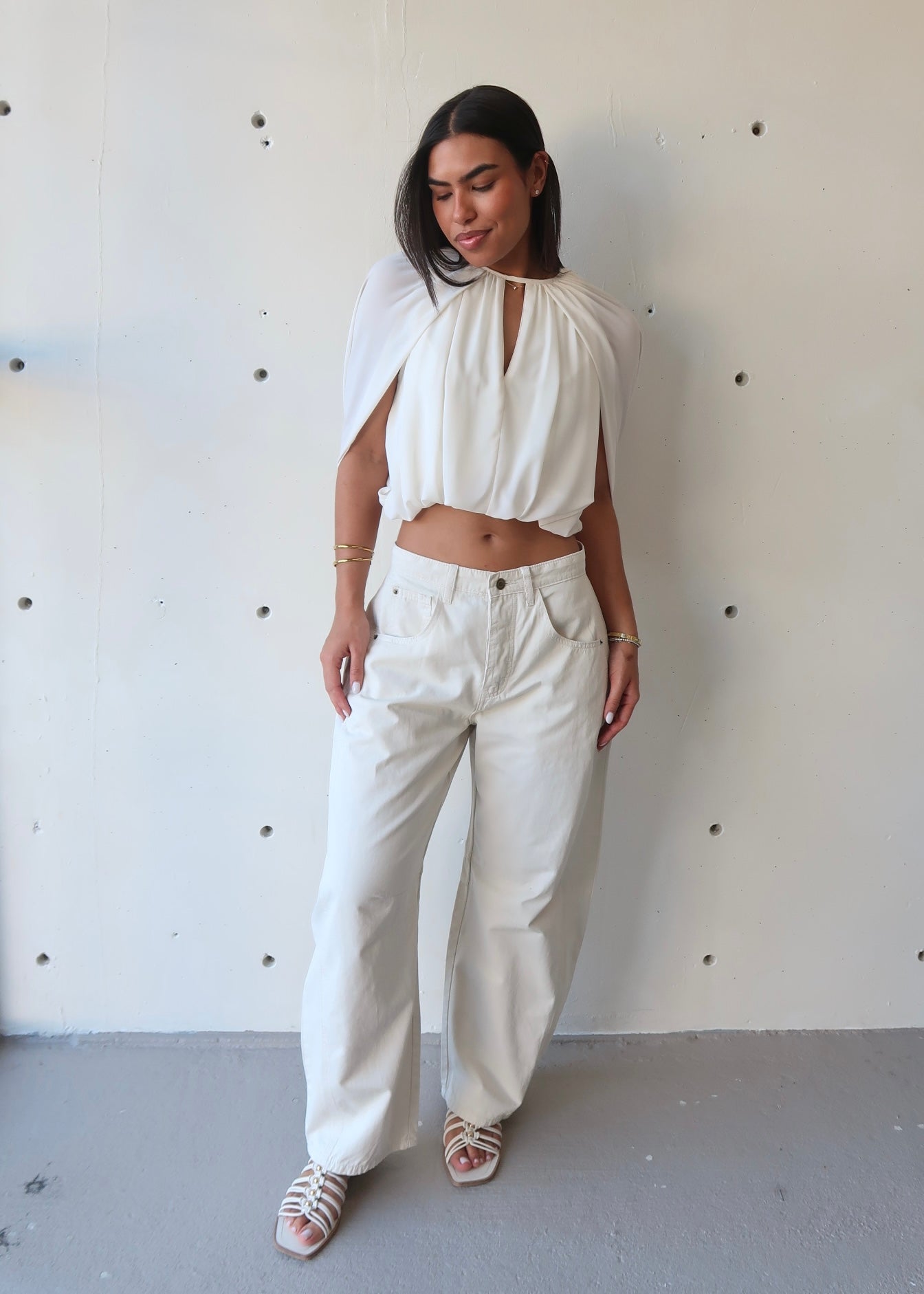 Angelie Barrel Pant Cloud - Morena Lucía