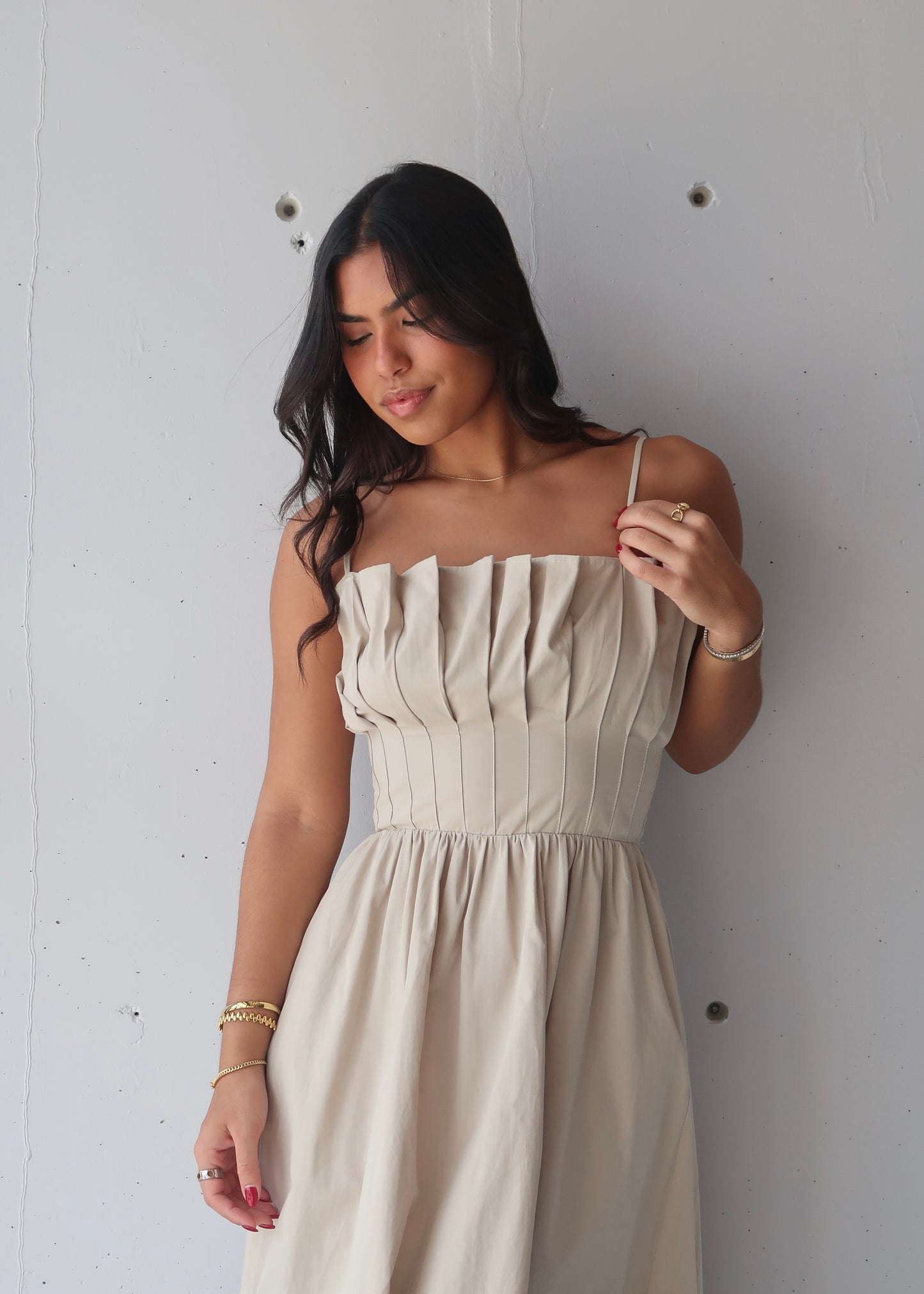 Mila Pleated Dress