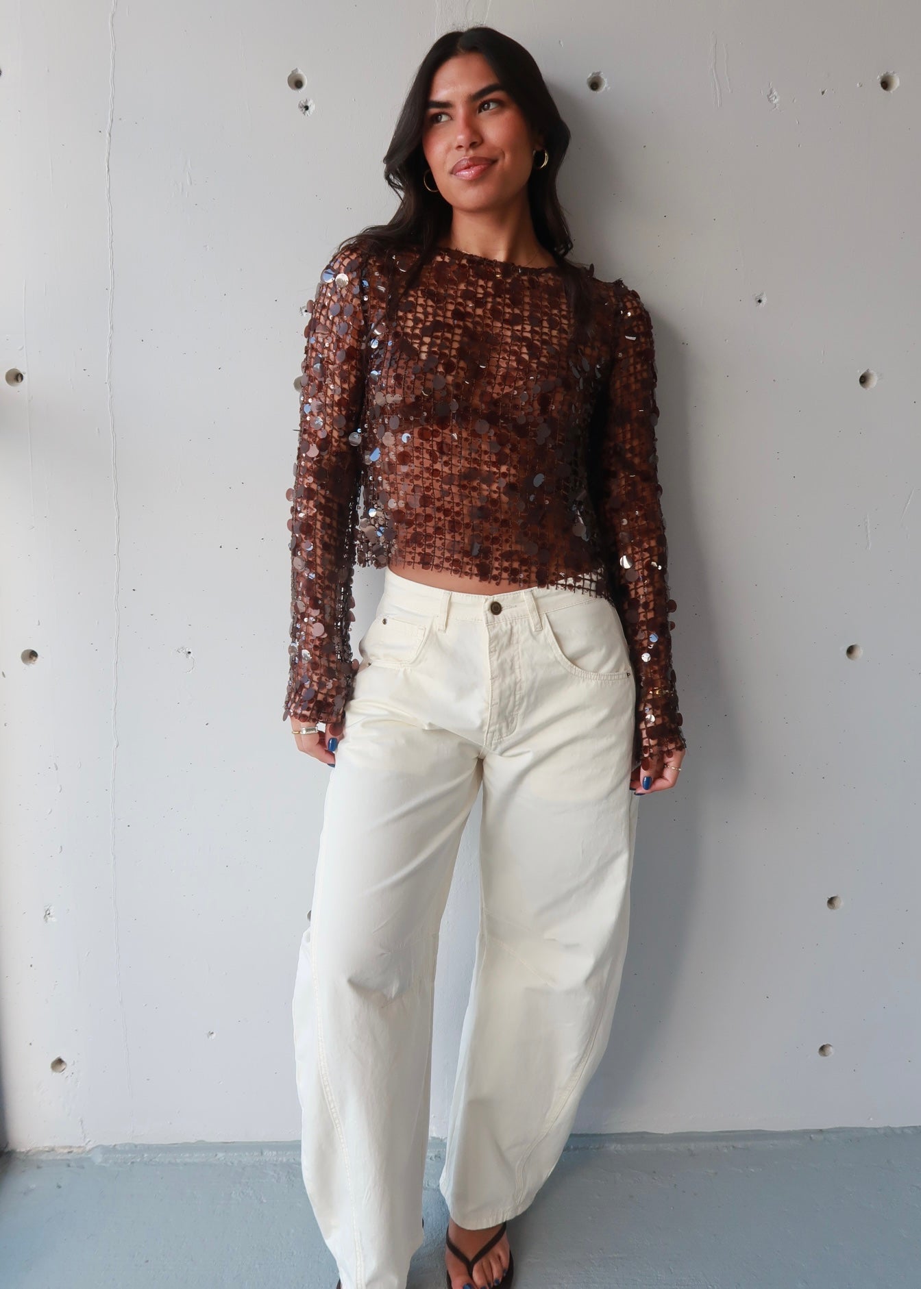 Yara Sequin Knit Top - Morena Lucía