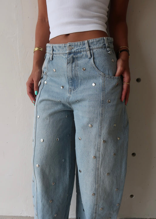 Blaire Studs Jean - Blue