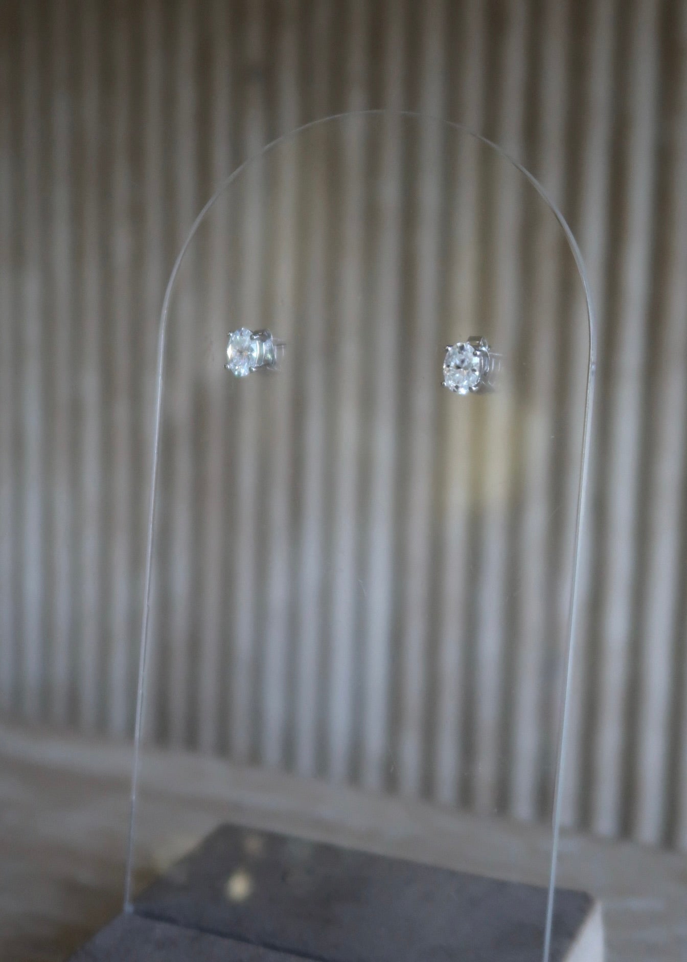 Oval Moissanite Studs