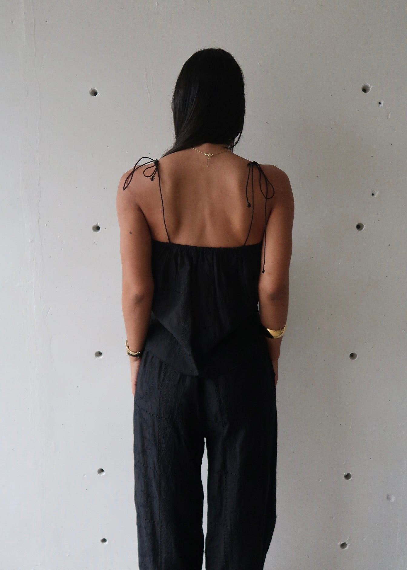 Black Textured Two Piece Set