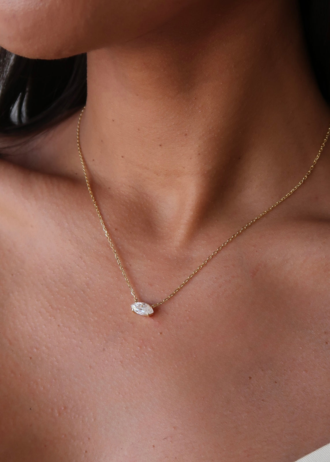 Marquise Moissanite Necklace