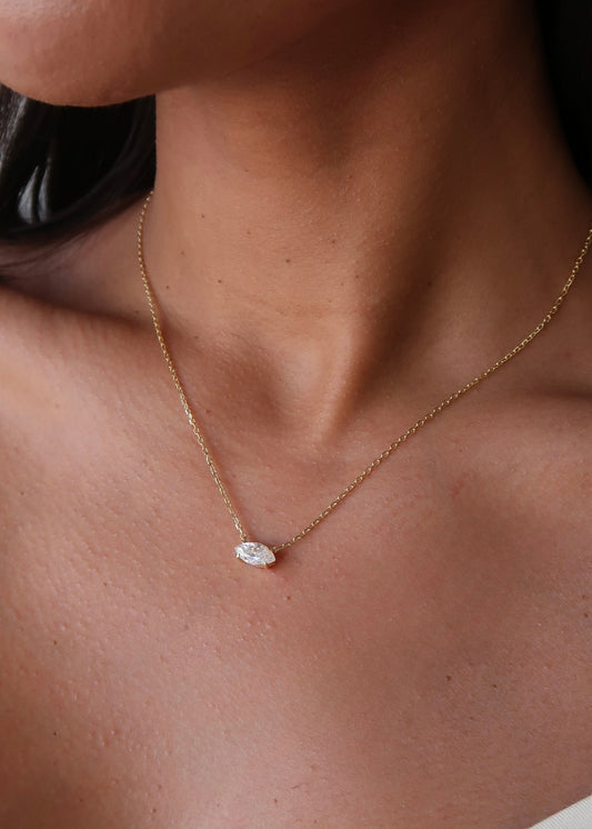 Marquise Moissanite Necklace