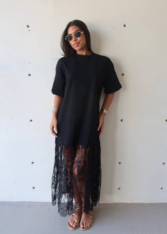 Lace T-Shirt Dress