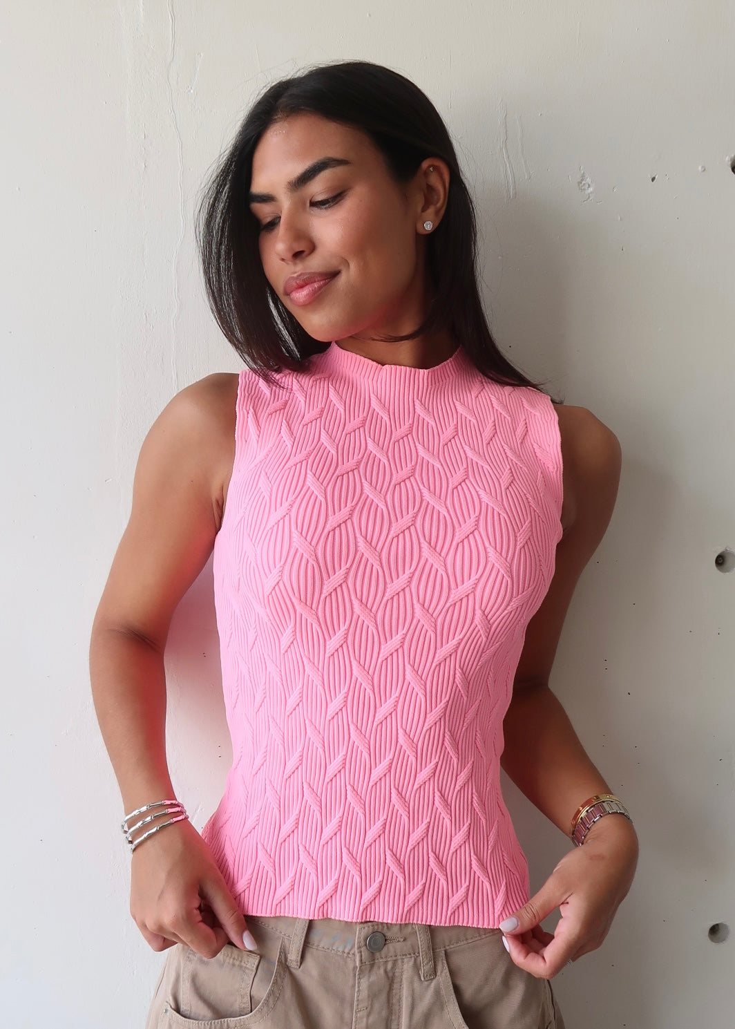 Pink Knit Top