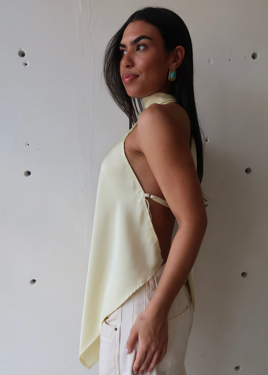 Vivienne Halter Top - Butter Yellow