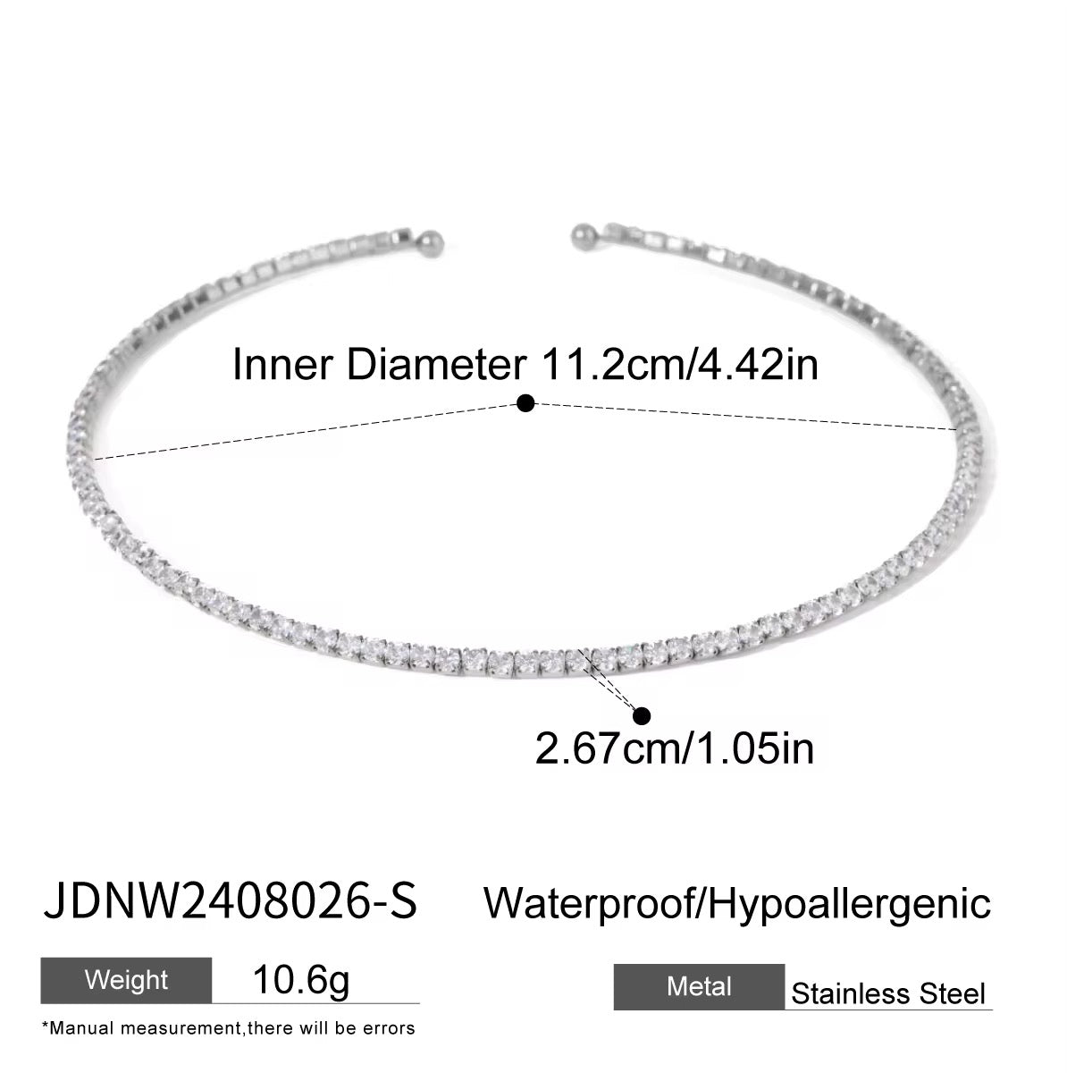 Tiffany Tennis Necklace Silver - Morena Lucía
