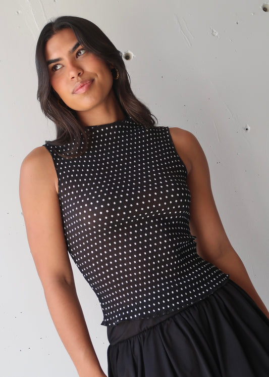 Cosmo Polka Dot Top