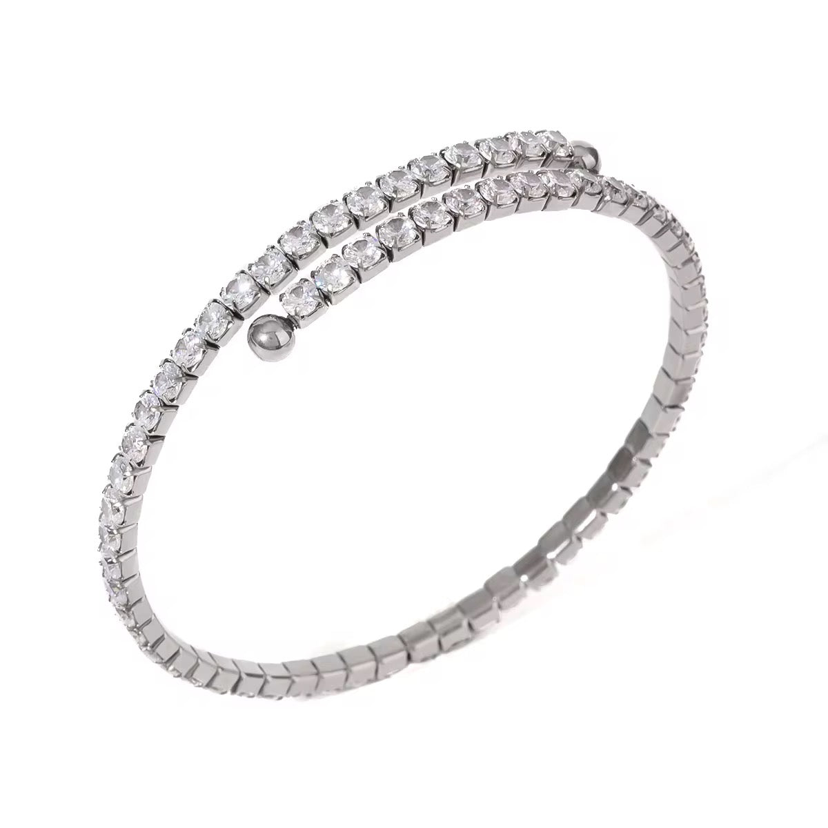 Anika Tennis Bracelet Silver - Morena Lucía