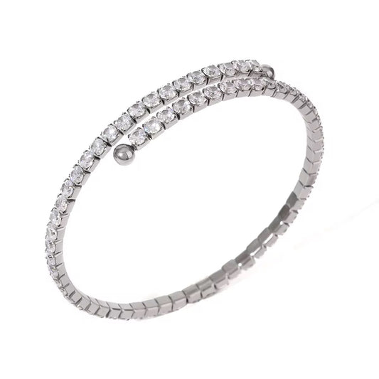 Anika Tennis Bracelet Silver