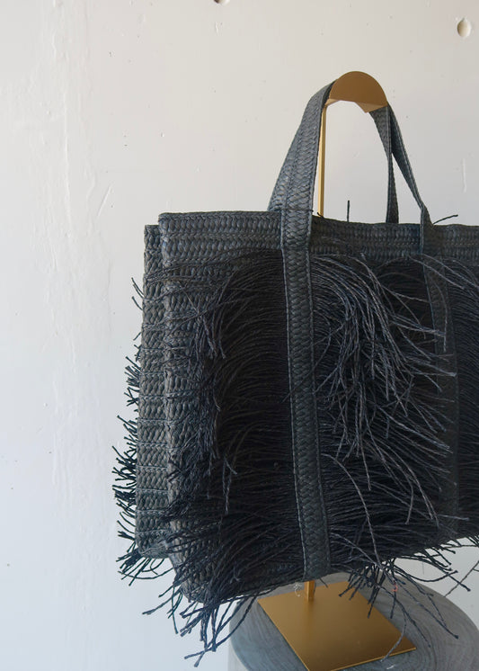 bali beach bag - black