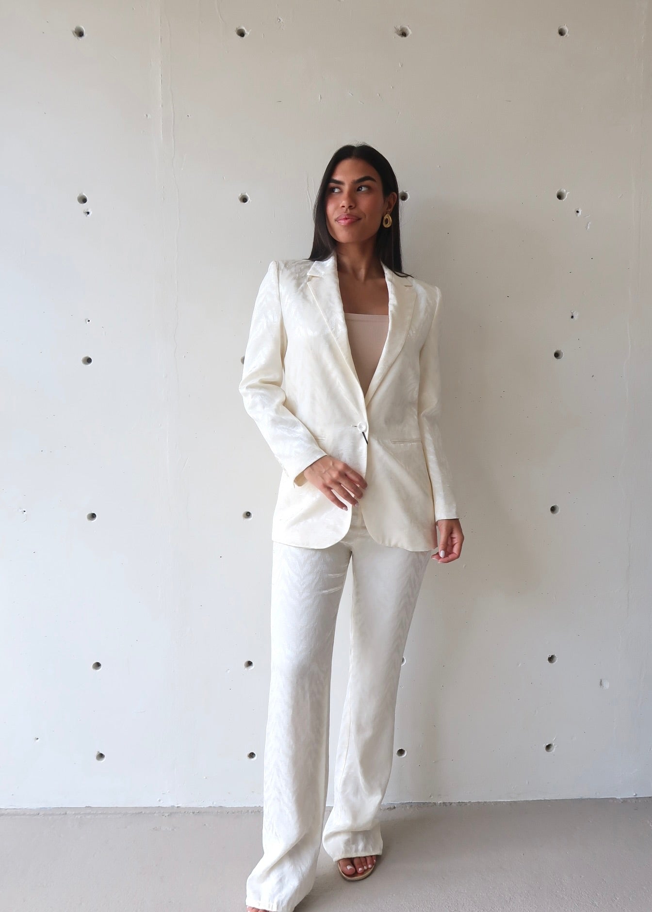 White Blazer & Pant Set