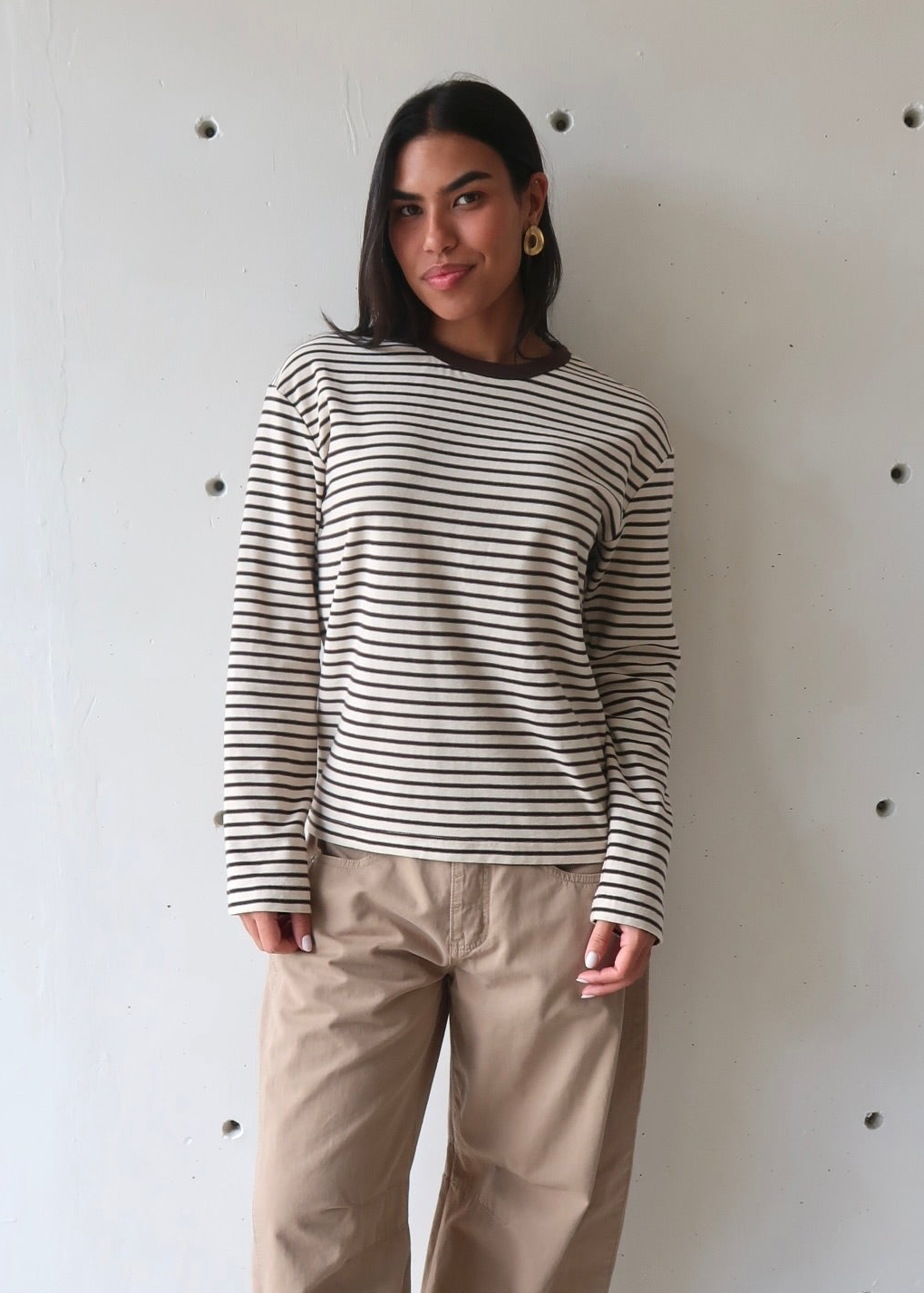 Brown Stripes Long Sleeve